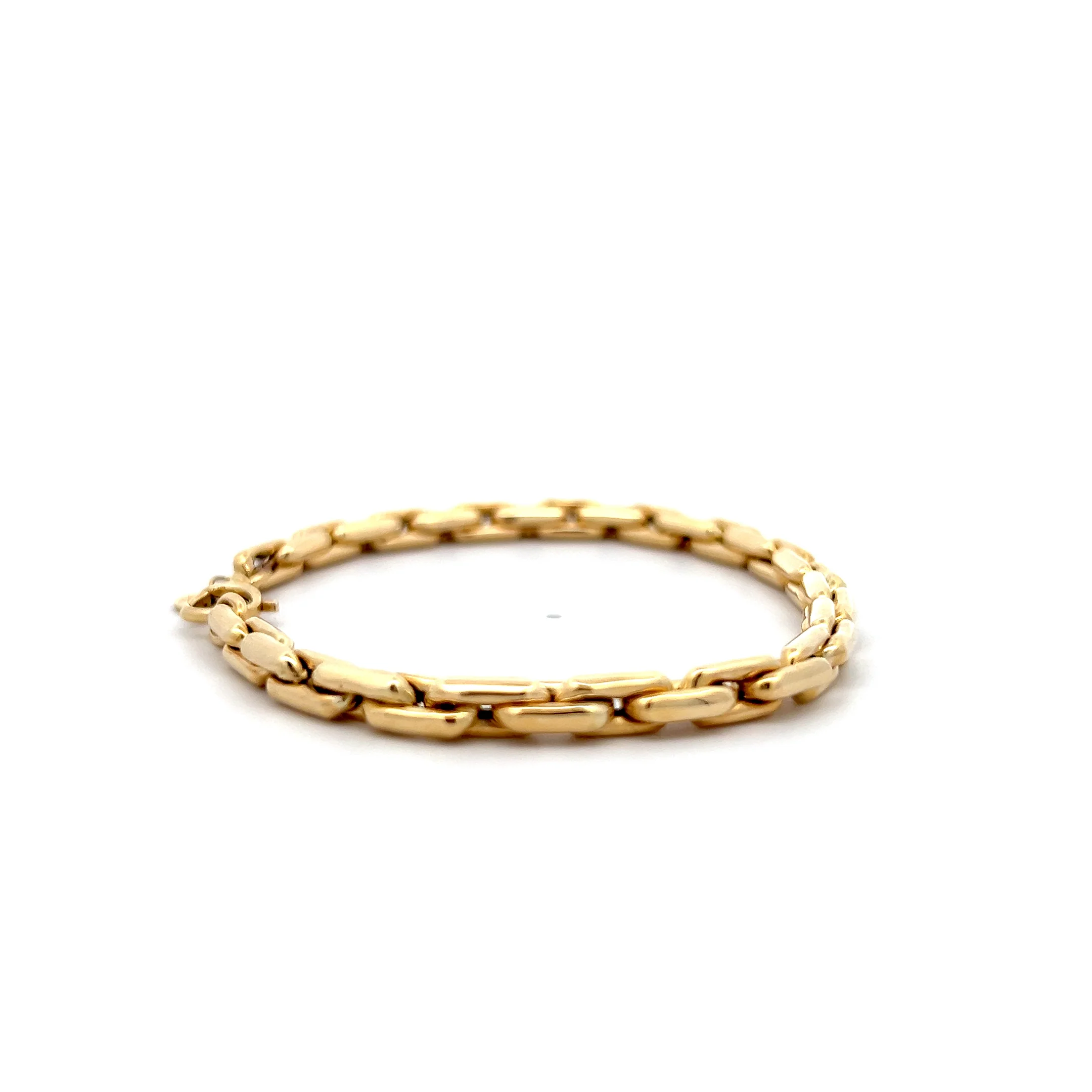 Classic Oval Link Chain Bracelet in 14k Yellow Gold - Image 3