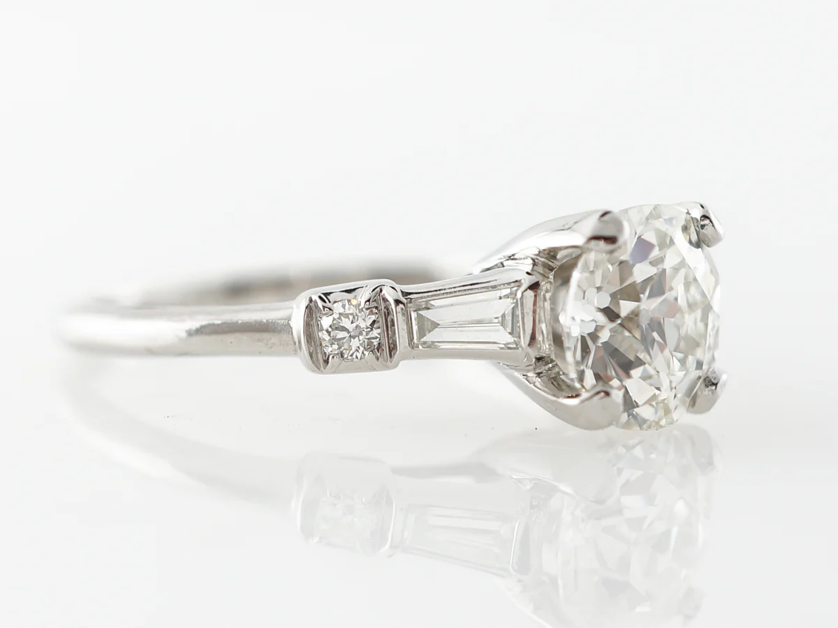 Classic Solitaire Diamond Engagement Ring in Platinum - Image 3