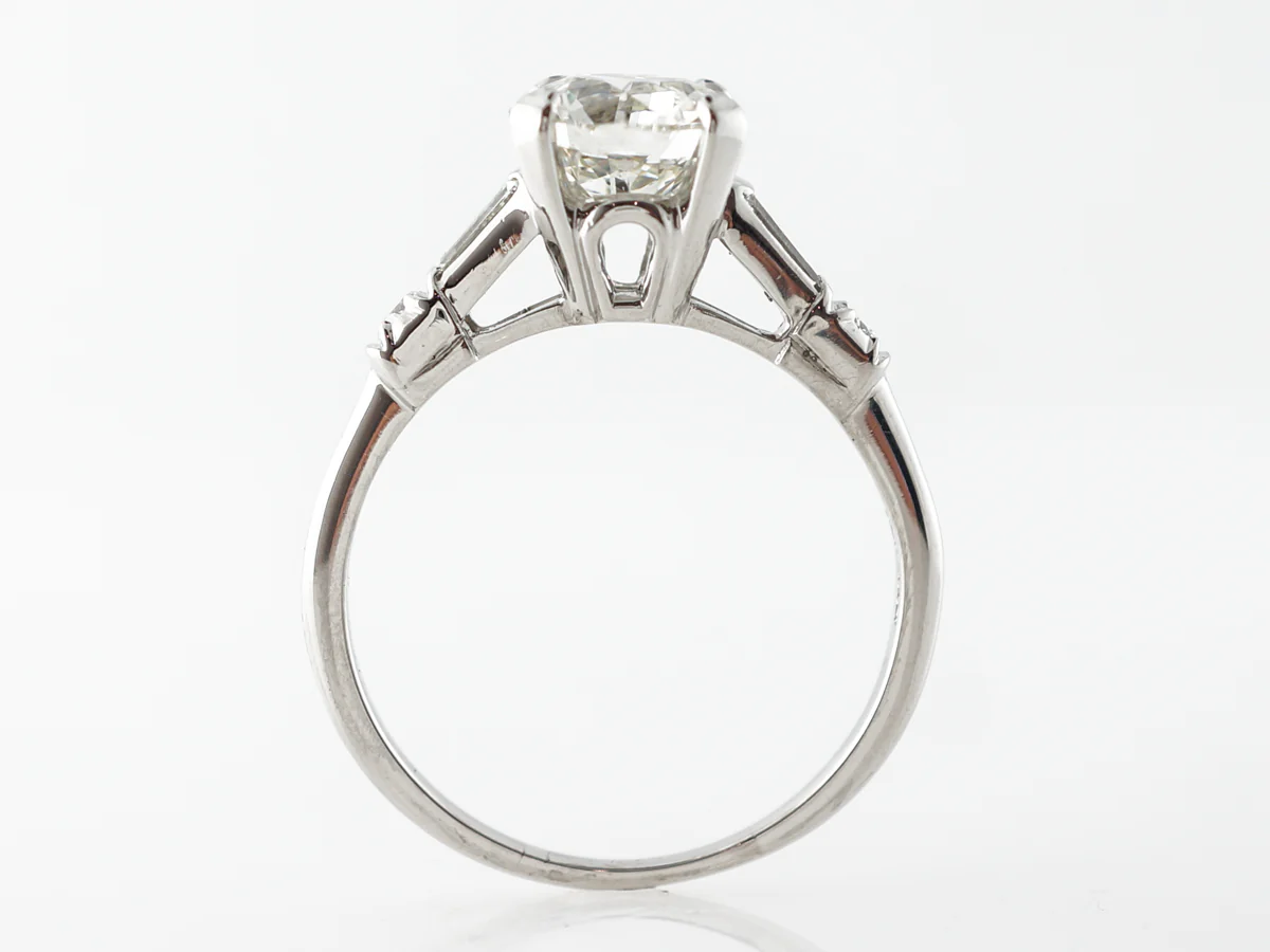 Classic Solitaire Diamond Engagement Ring in Platinum - Image 4