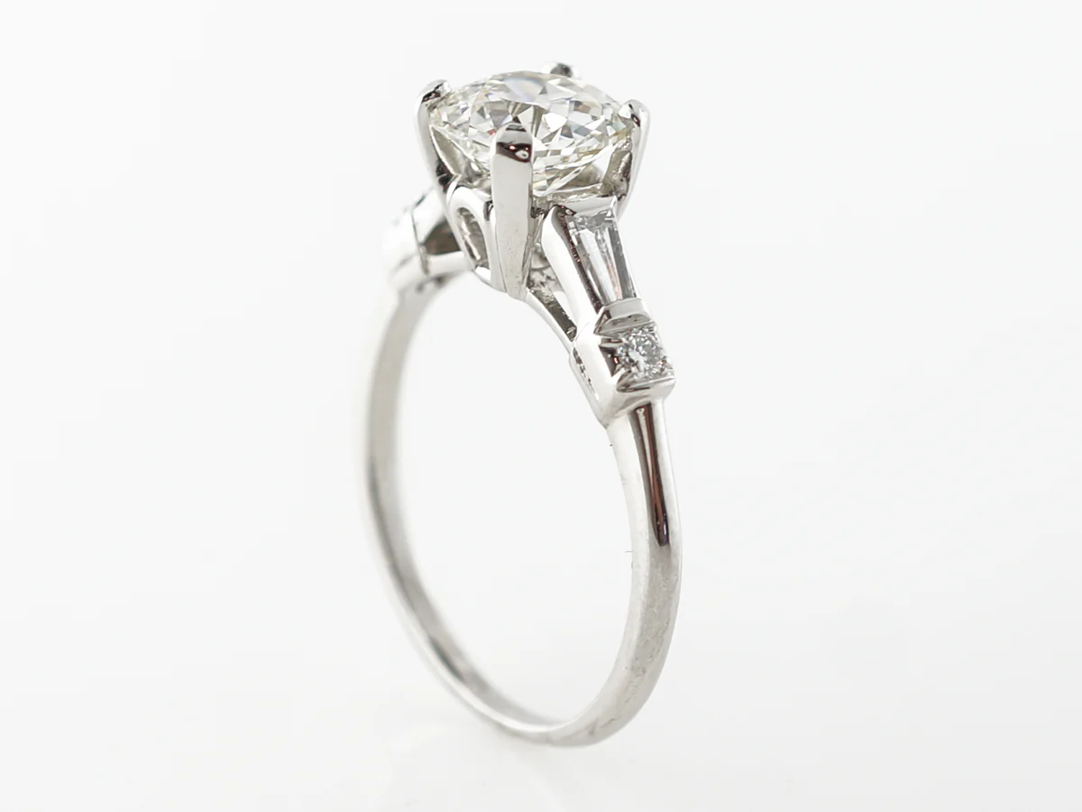 Classic Solitaire Diamond Engagement Ring in Platinum - Image 5