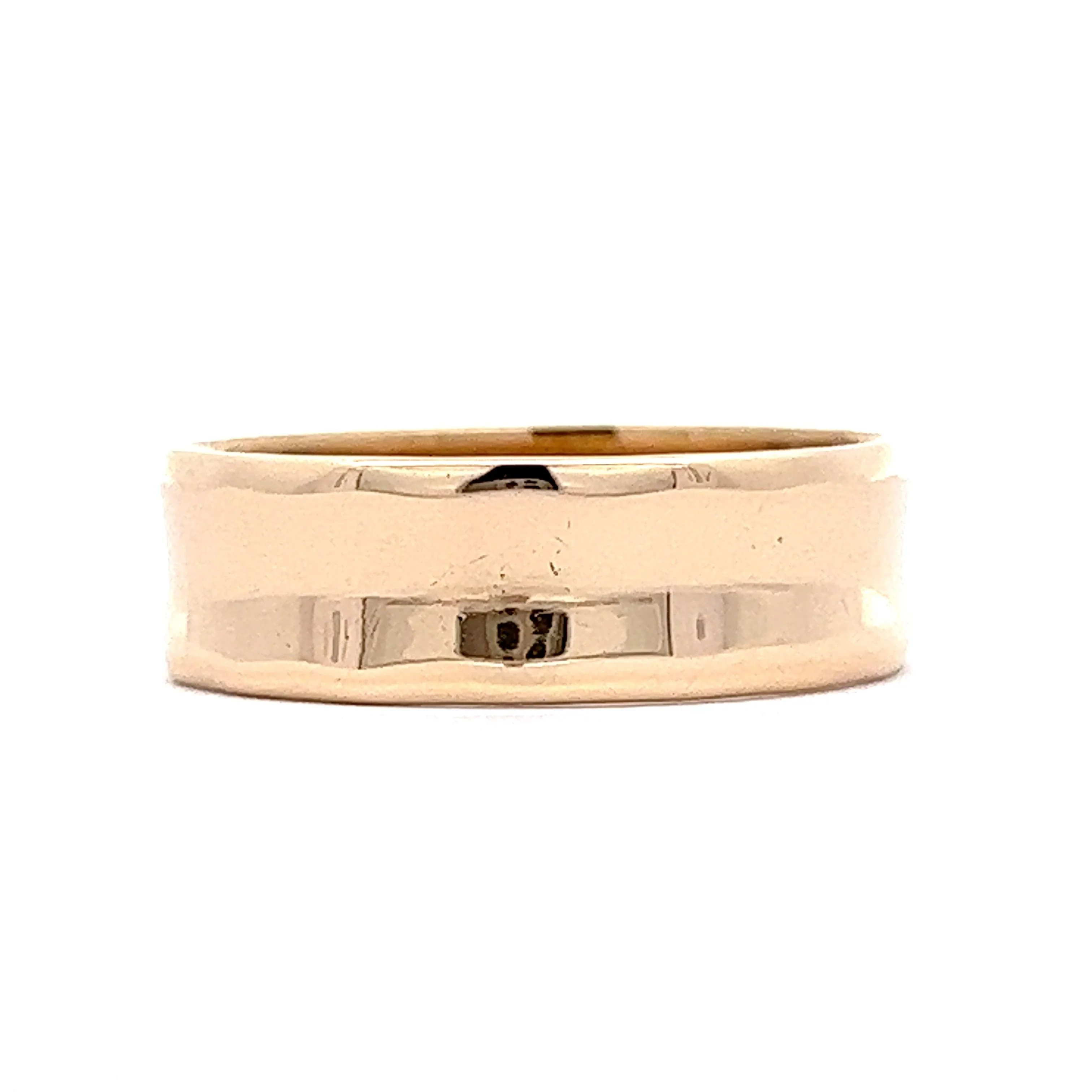 Men's Wide Wedding Band in 14k Yellow Gold