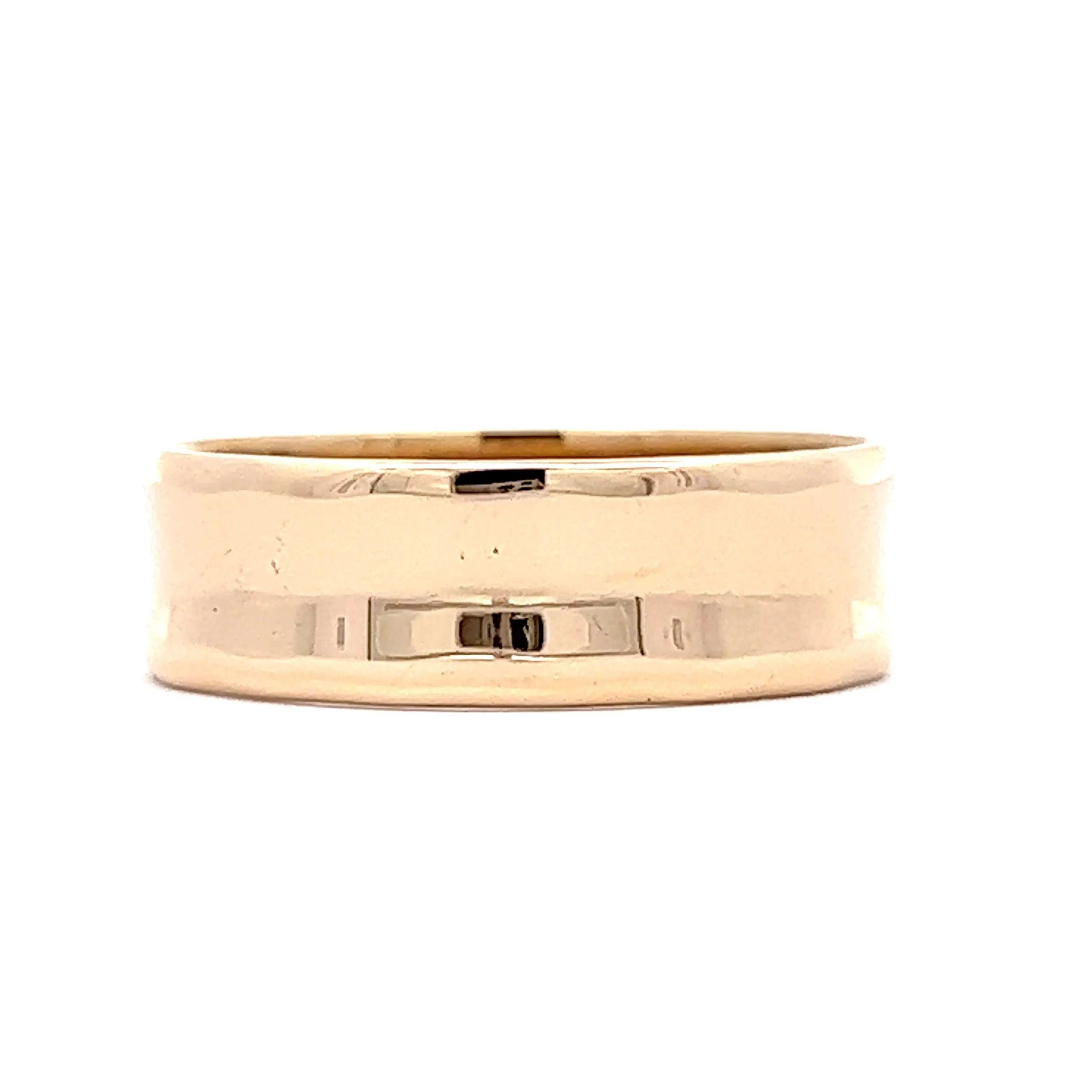 Men's Wide Wedding Band in 14k Yellow Gold - Image 2