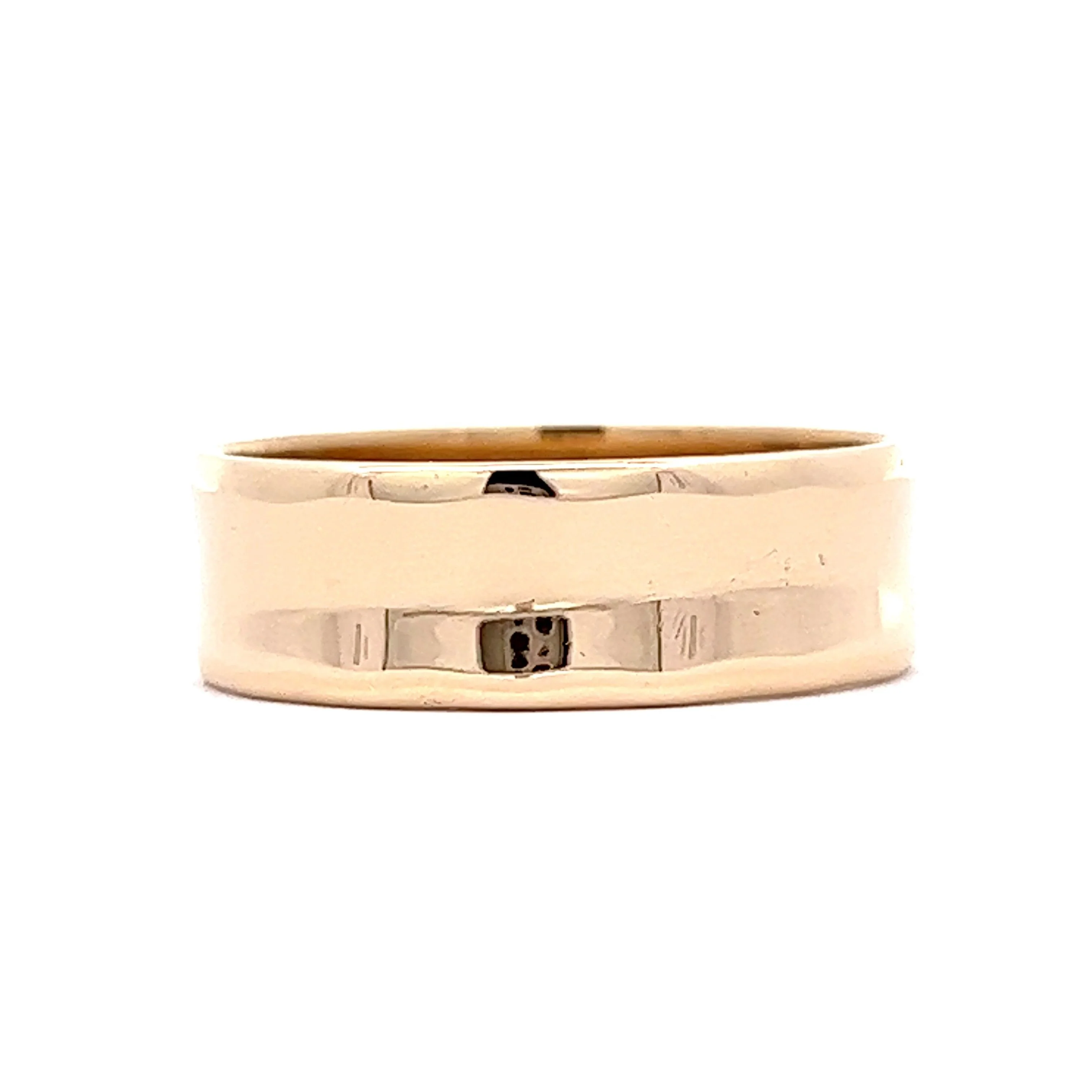 Men's Wide Wedding Band in 14k Yellow Gold - Image 3