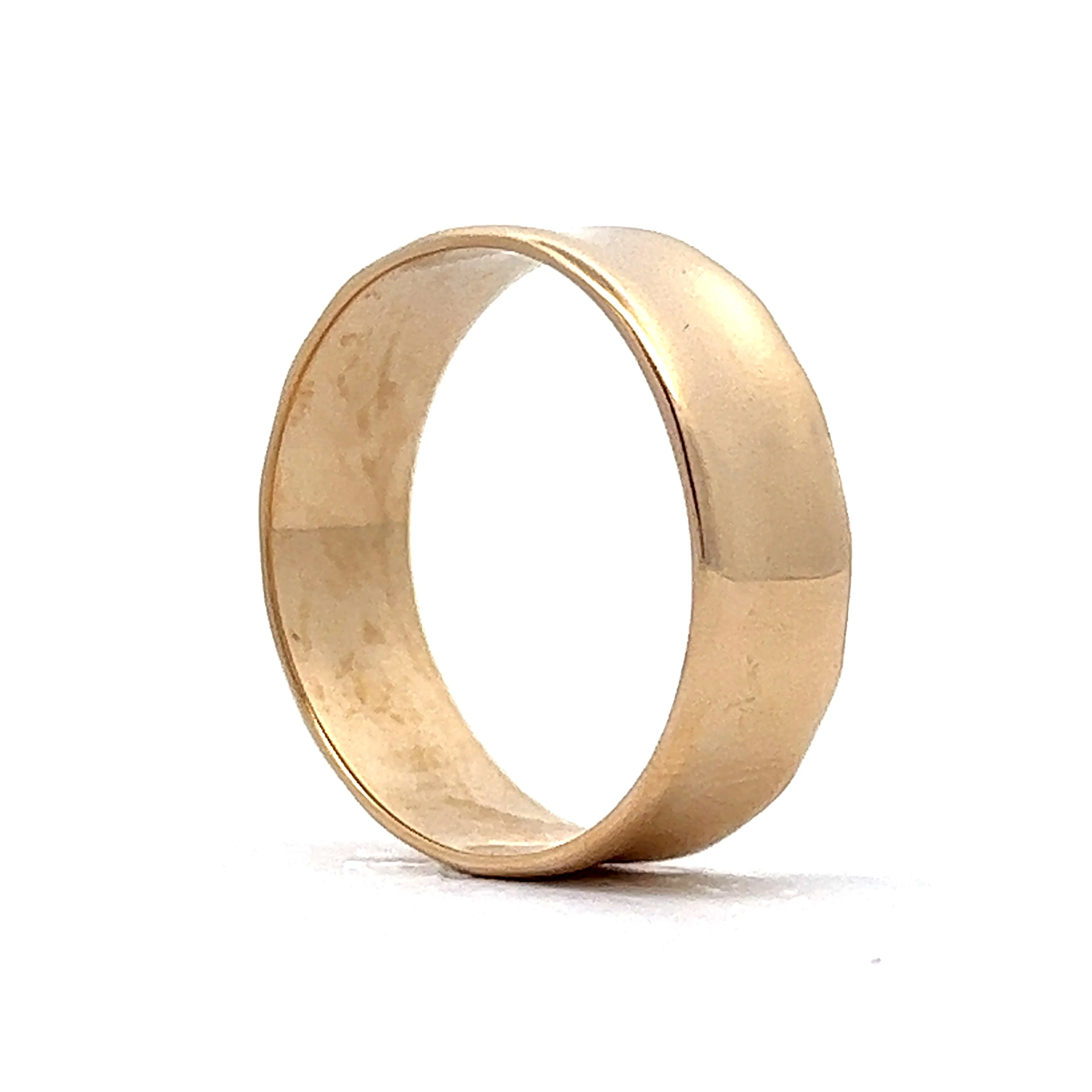 Men's Wide Wedding Band in 14k Yellow Gold - Image 5