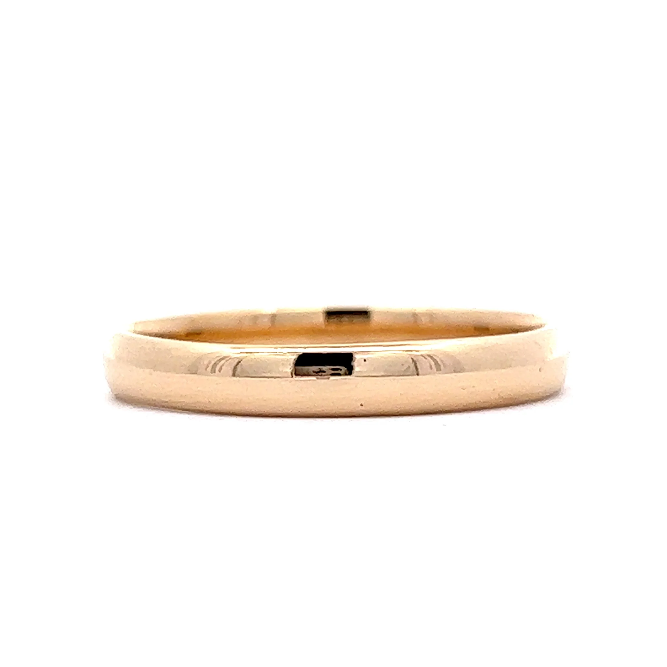 Mid-Century 3.5mm Men's Wedding Band in 14k Yellow Gold