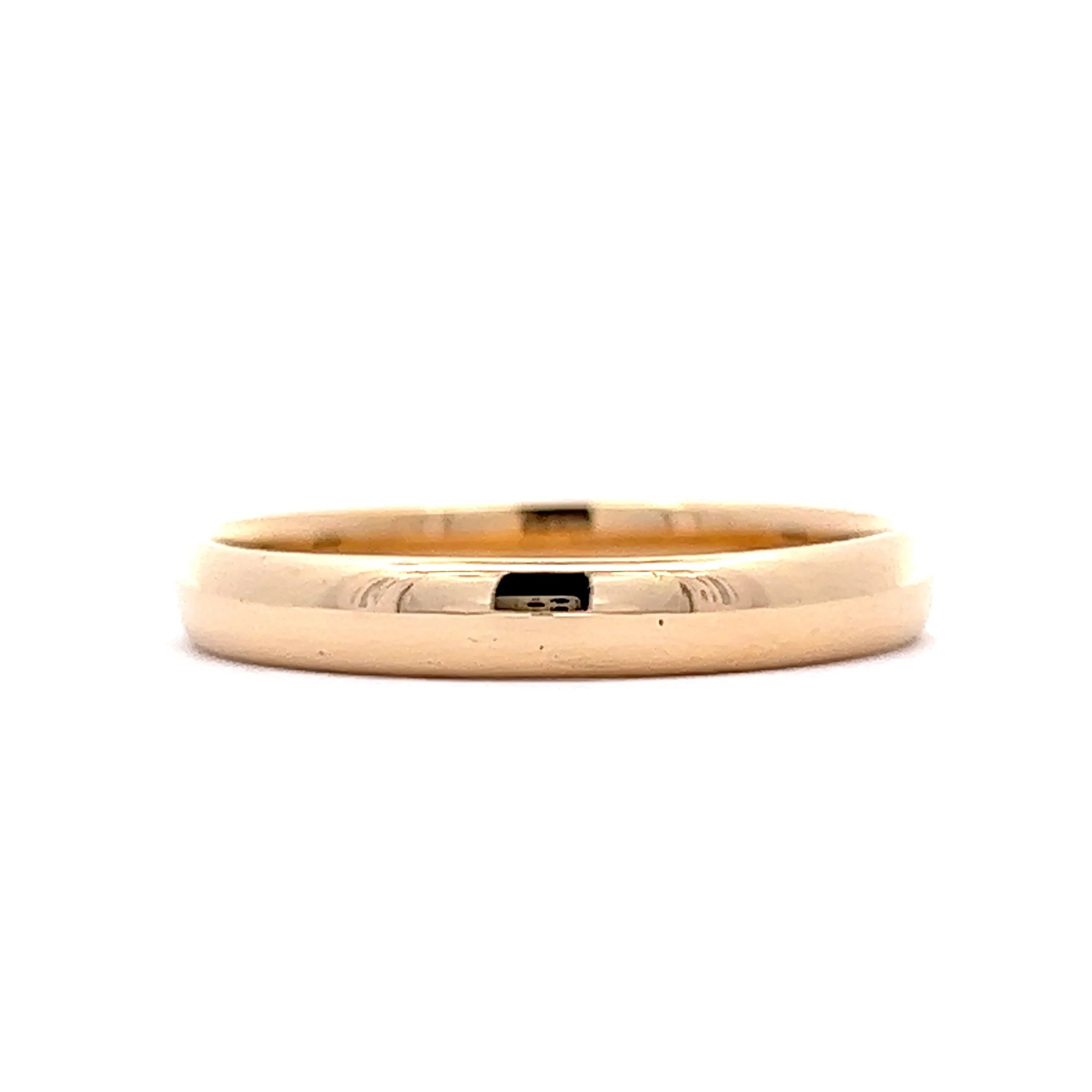 Mid-Century 3.5mm Men's Wedding Band in 14k Yellow Gold - Image 2
