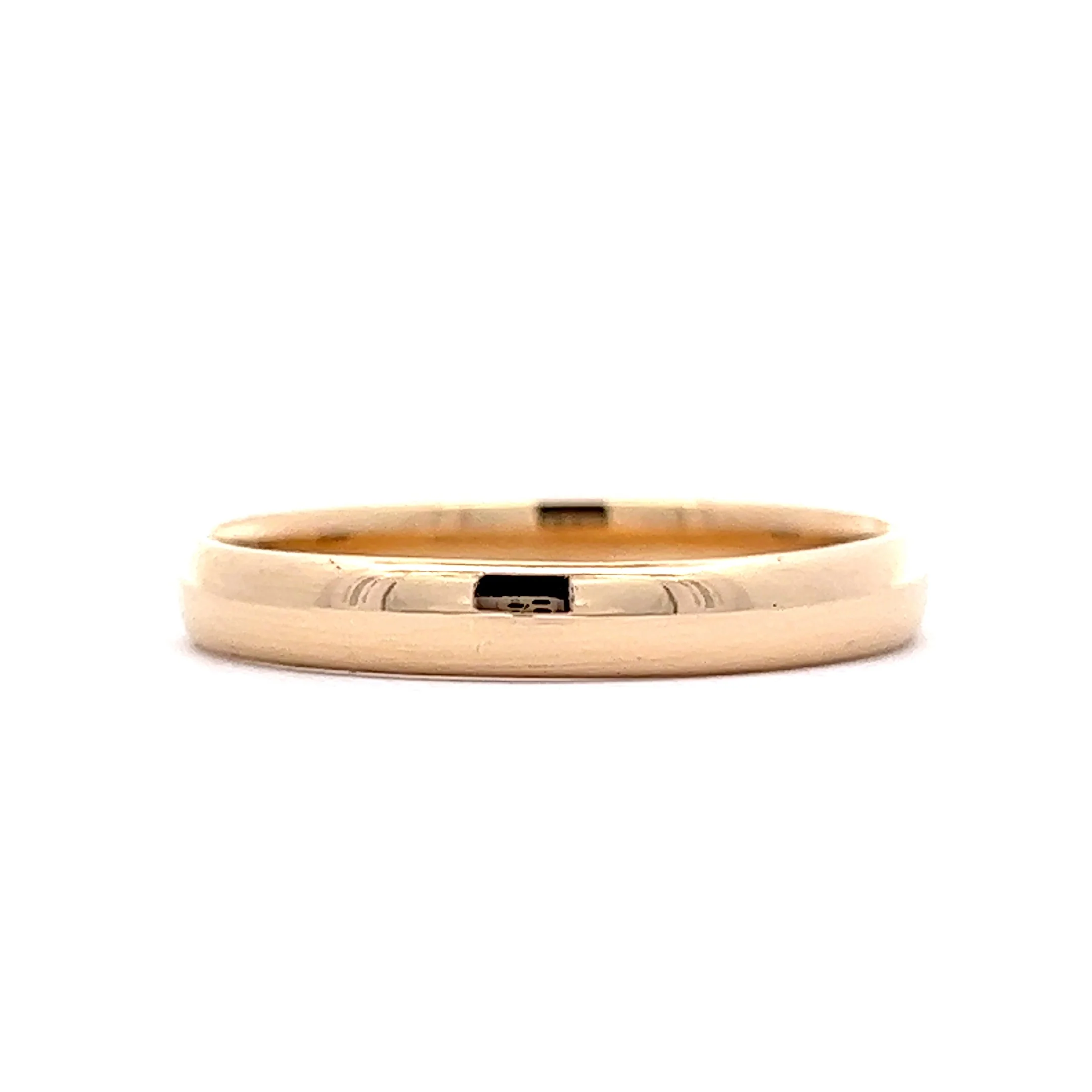 Mid-Century 3.5mm Men's Wedding Band in 14k Yellow Gold - Image 3