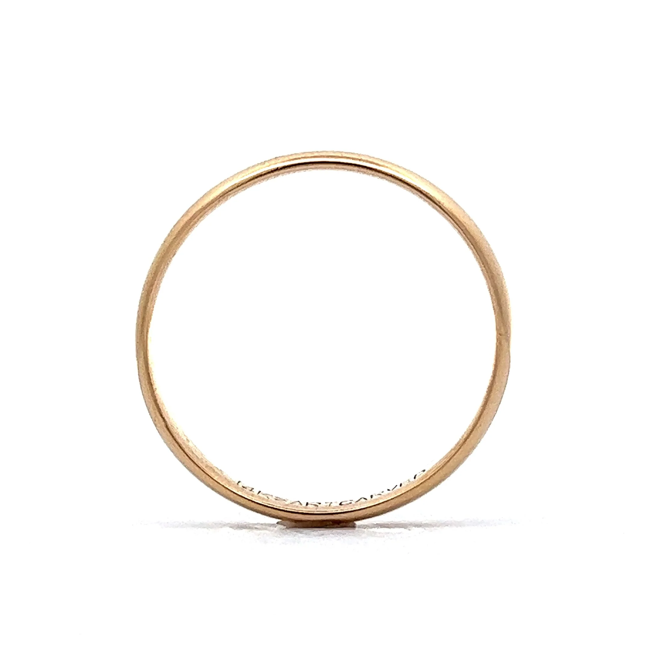 Mid-Century 3.5mm Men's Wedding Band in 14k Yellow Gold - Image 4