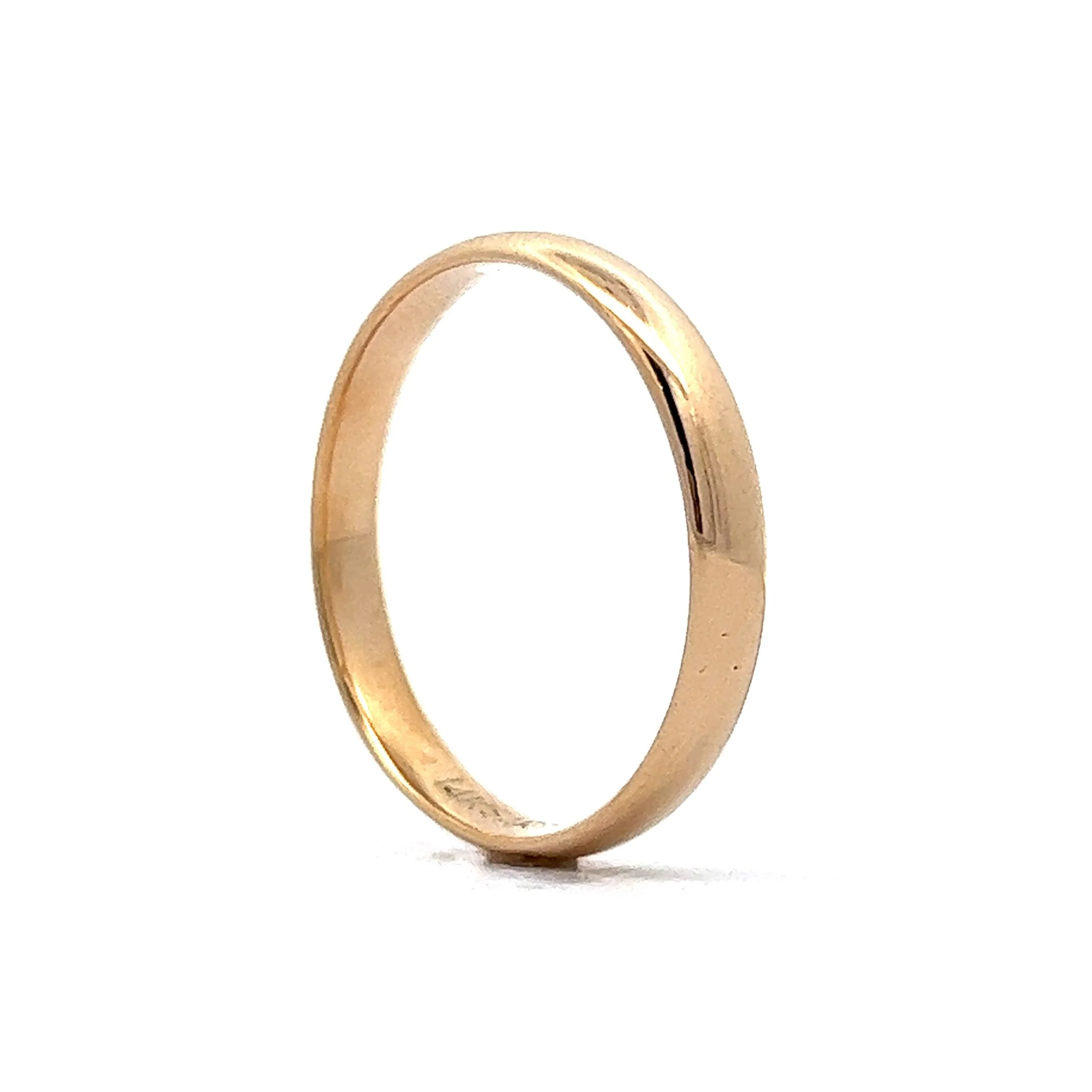 Mid-Century 3.5mm Men's Wedding Band in 14k Yellow Gold - Image 5