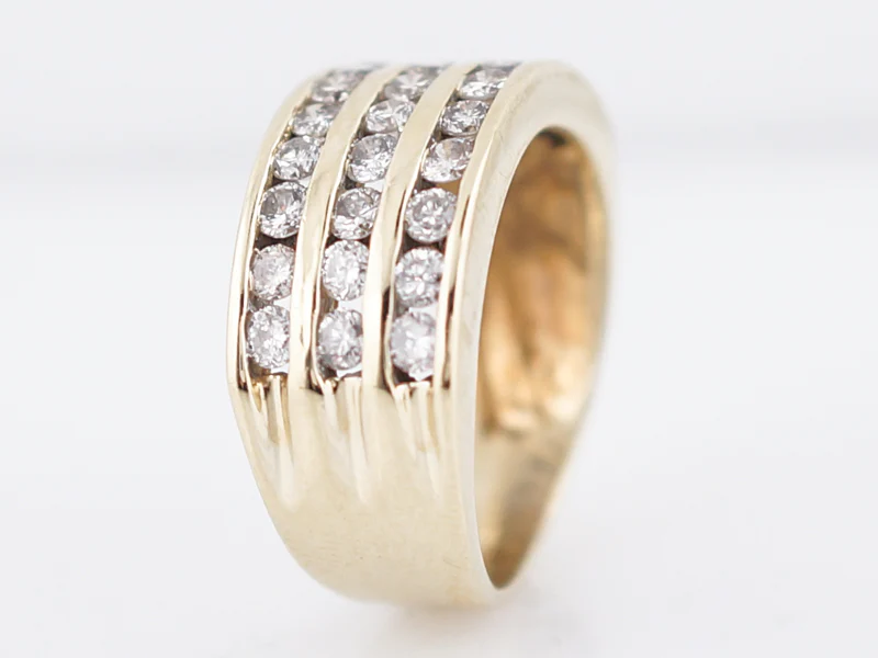Cocktail Ring Modern 1.20 Round Brilliant Cut Diamonds in 14k Yellow Gold - Image 4