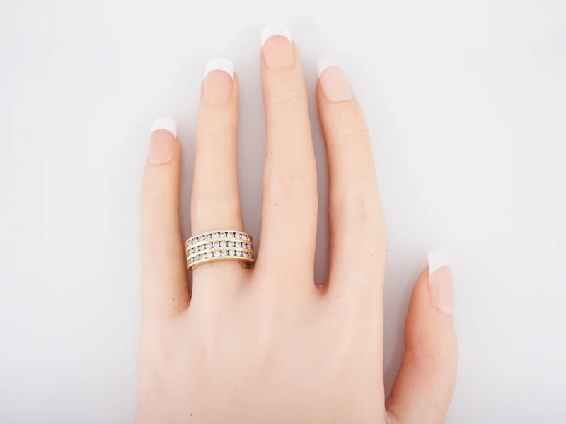 Cocktail Ring Modern 1.20 Round Brilliant Cut Diamonds in 14k Yellow Gold - Image 5