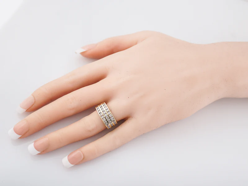 Cocktail Ring Modern 1.20 Round Brilliant Cut Diamonds in 14k Yellow Gold - Image 6