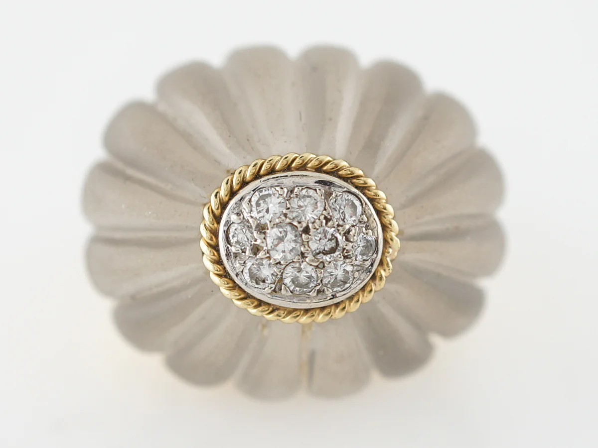 ***RTV 10/24*** Cocktail Ring Modern .15 Round Brilliant Cut Diamonds in 18k Yellow Gold