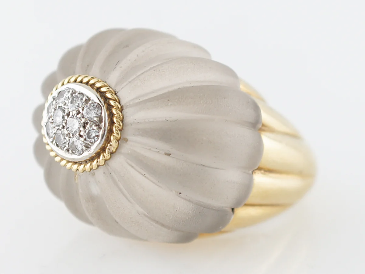 ***RTV 10/24*** Cocktail Ring Modern .15 Round Brilliant Cut Diamonds in 18k Yellow Gold - Image 3