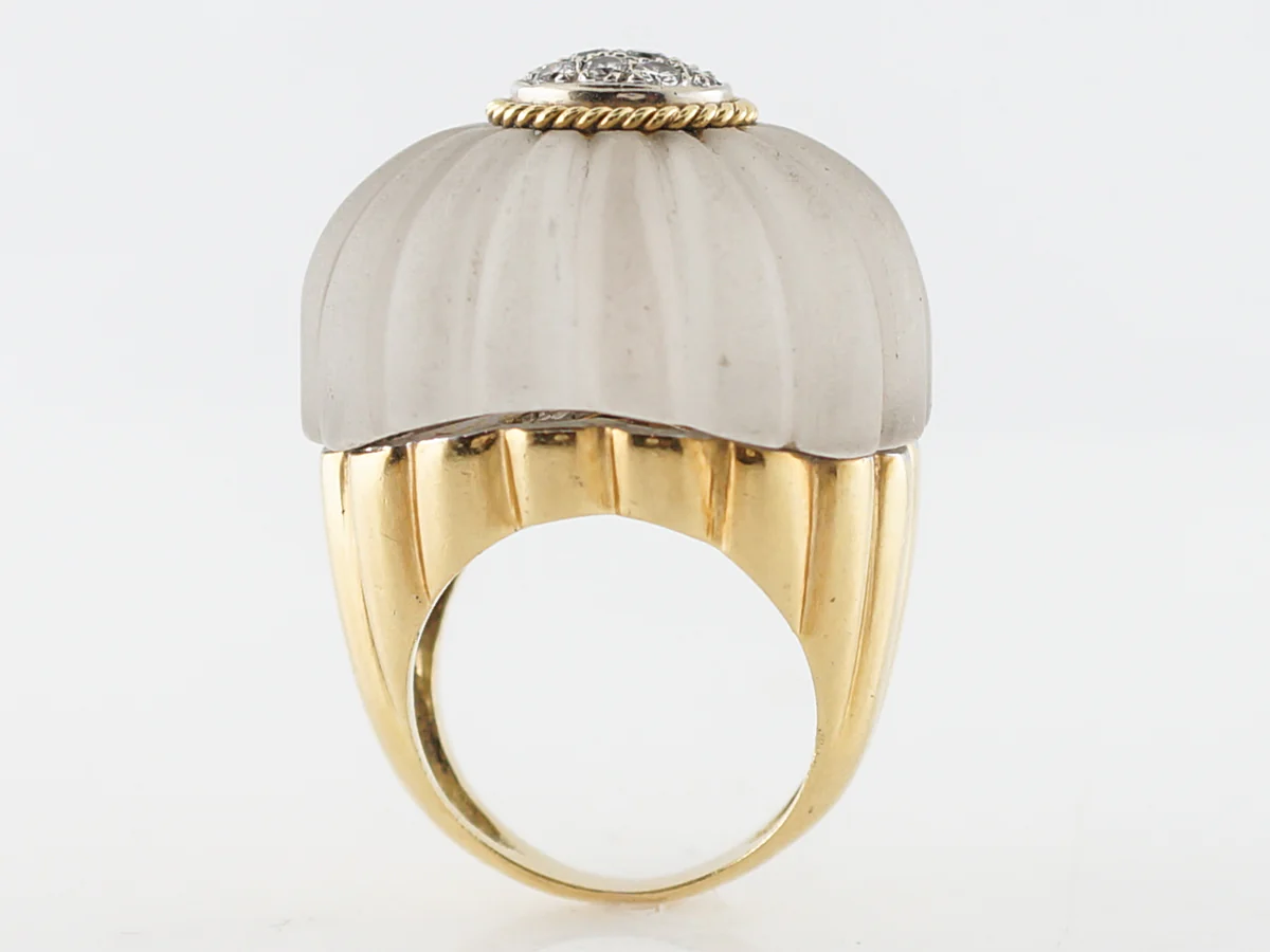 ***RTV 10/24*** Cocktail Ring Modern .15 Round Brilliant Cut Diamonds in 18k Yellow Gold - Image 4