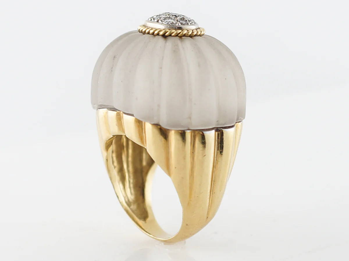 ***RTV 10/24*** Cocktail Ring Modern .15 Round Brilliant Cut Diamonds in 18k Yellow Gold - Image 5