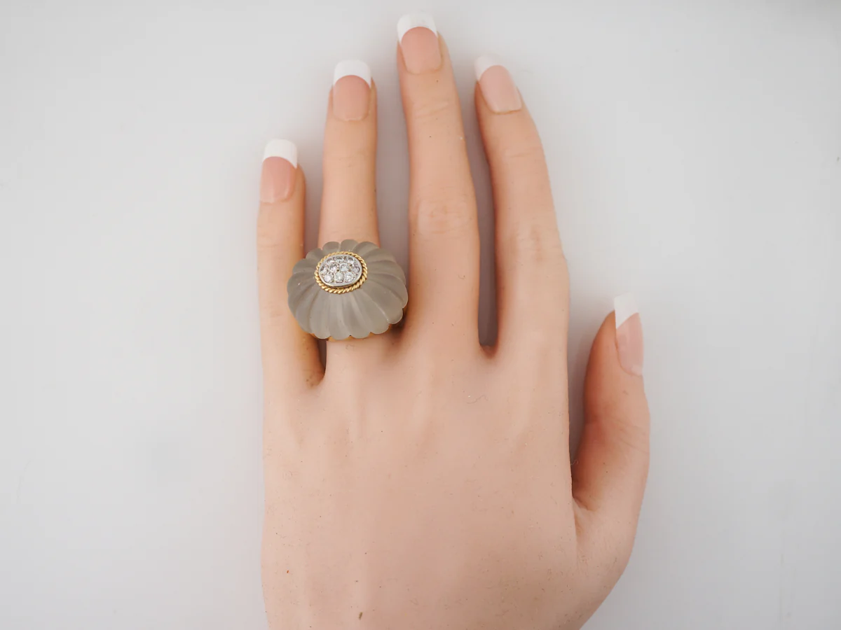 ***RTV 10/24*** Cocktail Ring Modern .15 Round Brilliant Cut Diamonds in 18k Yellow Gold - Image 6