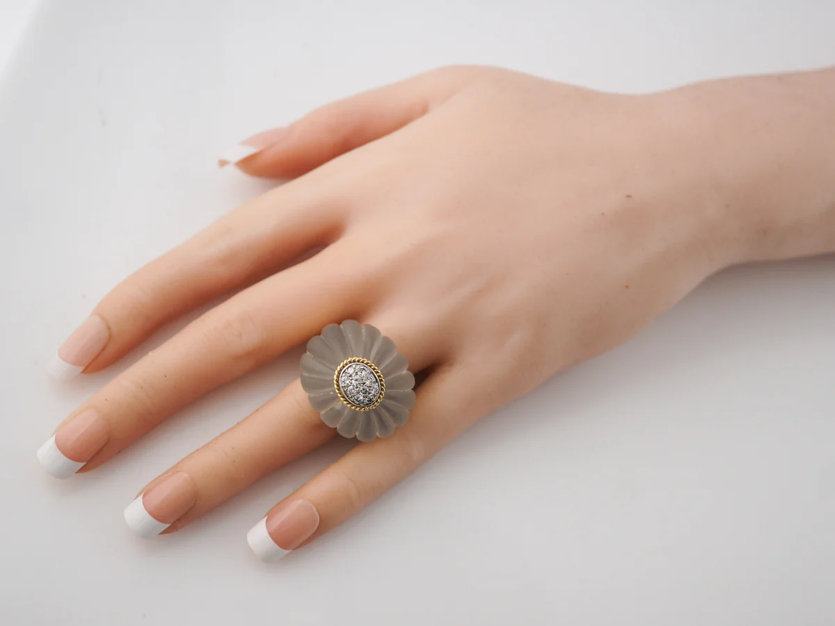 ***RTV 10/24*** Cocktail Ring Modern .15 Round Brilliant Cut Diamonds in 18k Yellow Gold - Image 7