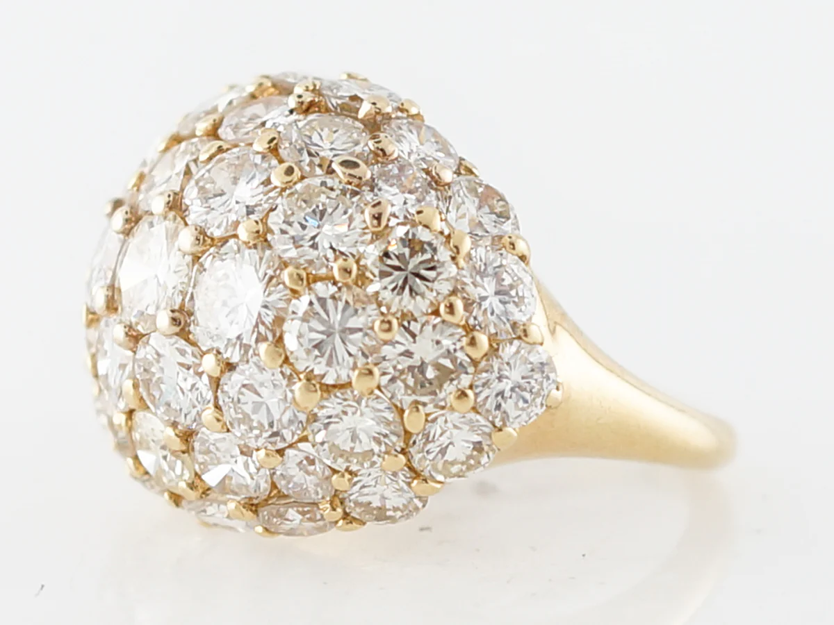 Cocktail Ring Modern 9.03 Round Brilliant Cut Diamonds in 18k Yellow Gold - Image 2