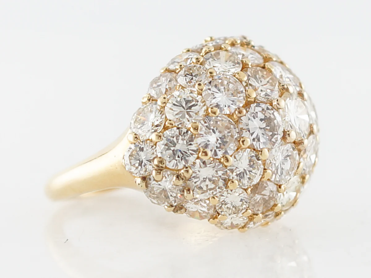 Cocktail Ring Modern 9.03 Round Brilliant Cut Diamonds in 18k Yellow Gold - Image 3