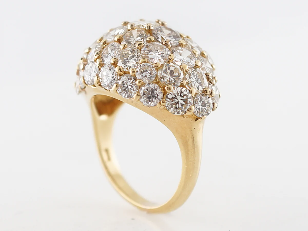 Cocktail Ring Modern 9.03 Round Brilliant Cut Diamonds in 18k Yellow Gold - Image 4