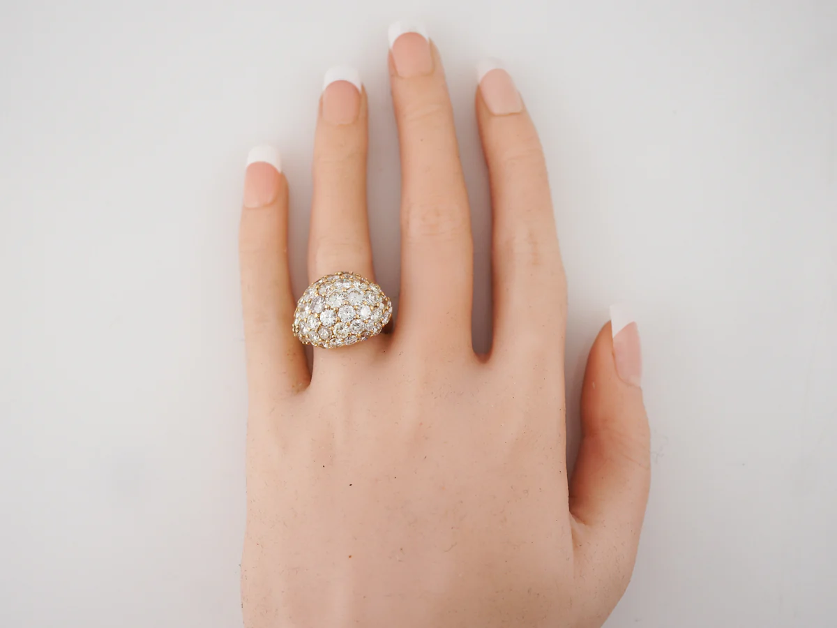 Cocktail Ring Modern 9.03 Round Brilliant Cut Diamonds in 18k Yellow Gold - Image 6