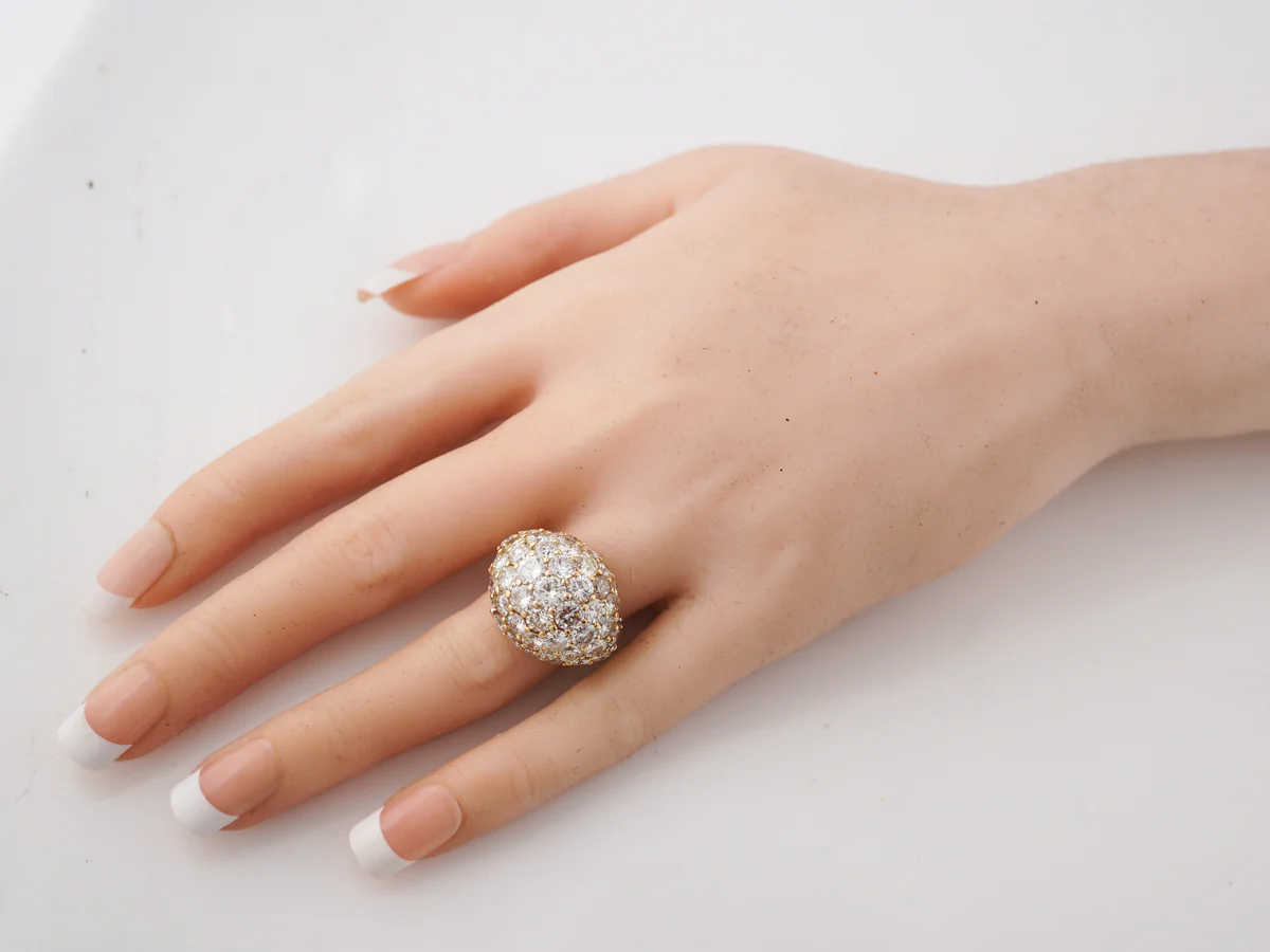 Cocktail Ring Modern 9.03 Round Brilliant Cut Diamonds in 18k Yellow Gold - Image 7