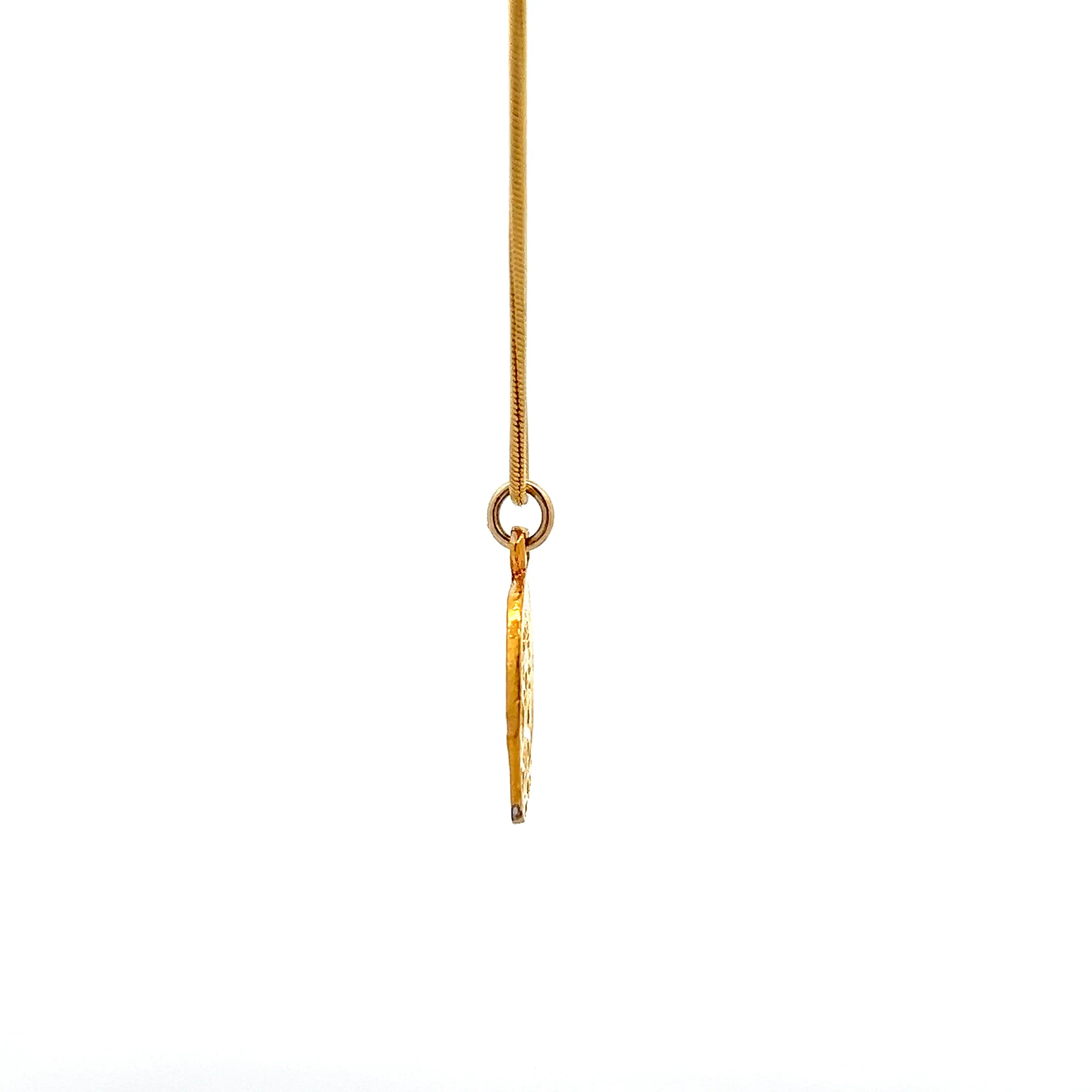 Coin Medallion Pendant Necklace in 21k Yellow Gold - Image 3