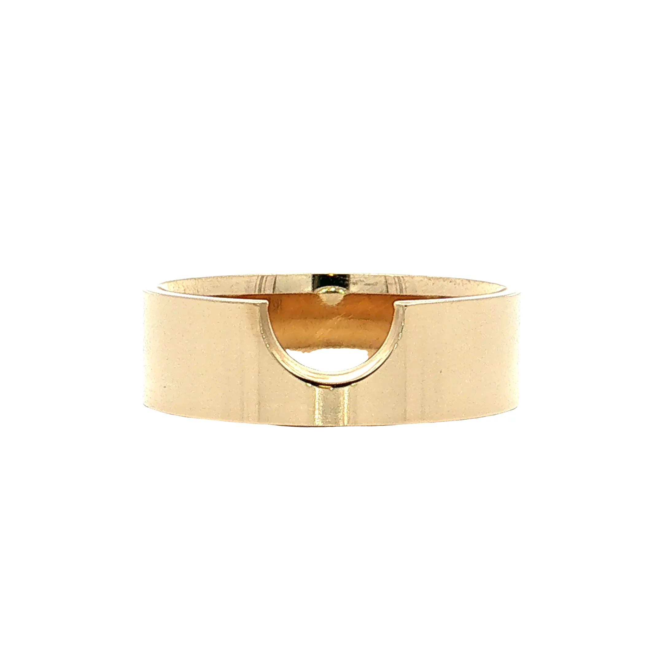 Contoured Stacking Wedding Band 14k Yellow Gold