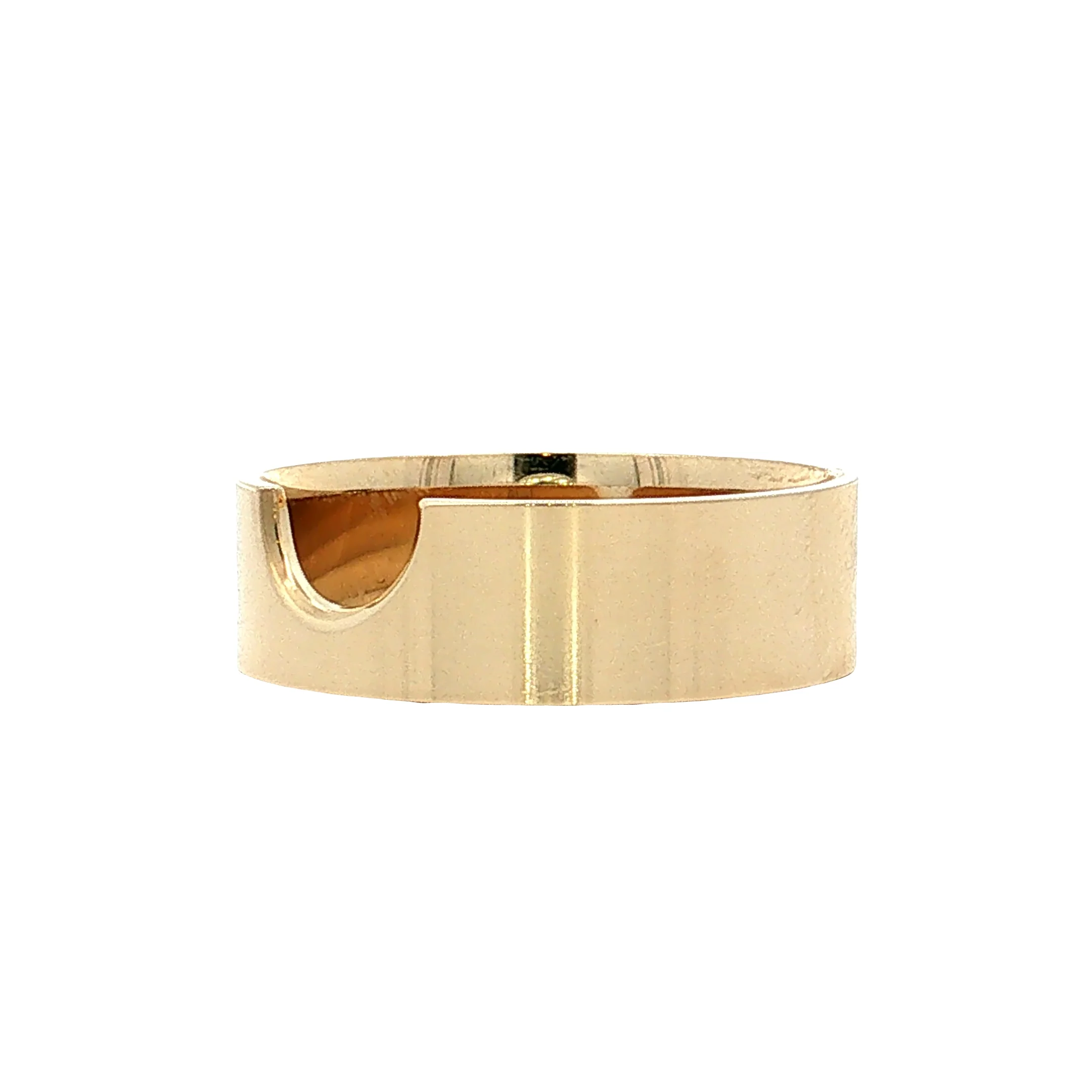 Contoured Stacking Wedding Band 14k Yellow Gold - Image 2
