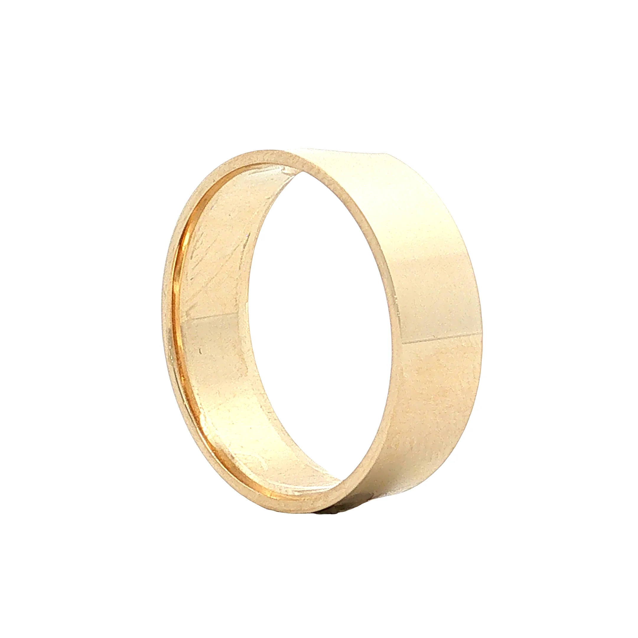Contoured Stacking Wedding Band 14k Yellow Gold - Image 5