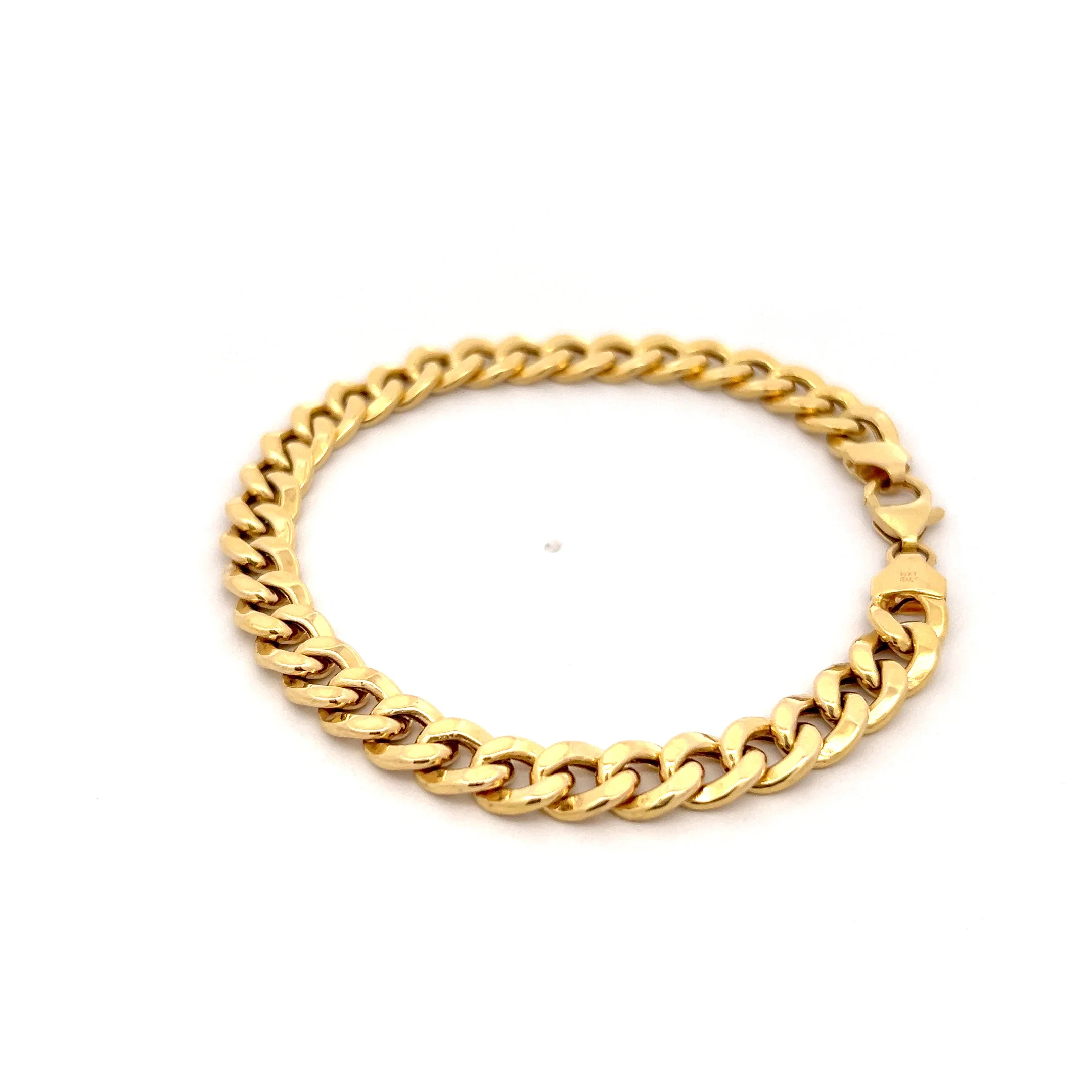 Curb Link Chain Bracelet 14k Yellow Gold - Image 2