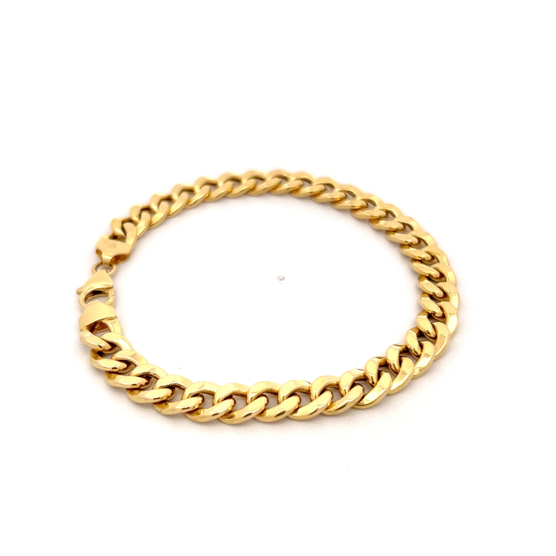 Curb Link Chain Bracelet 14k Yellow Gold - Image 3