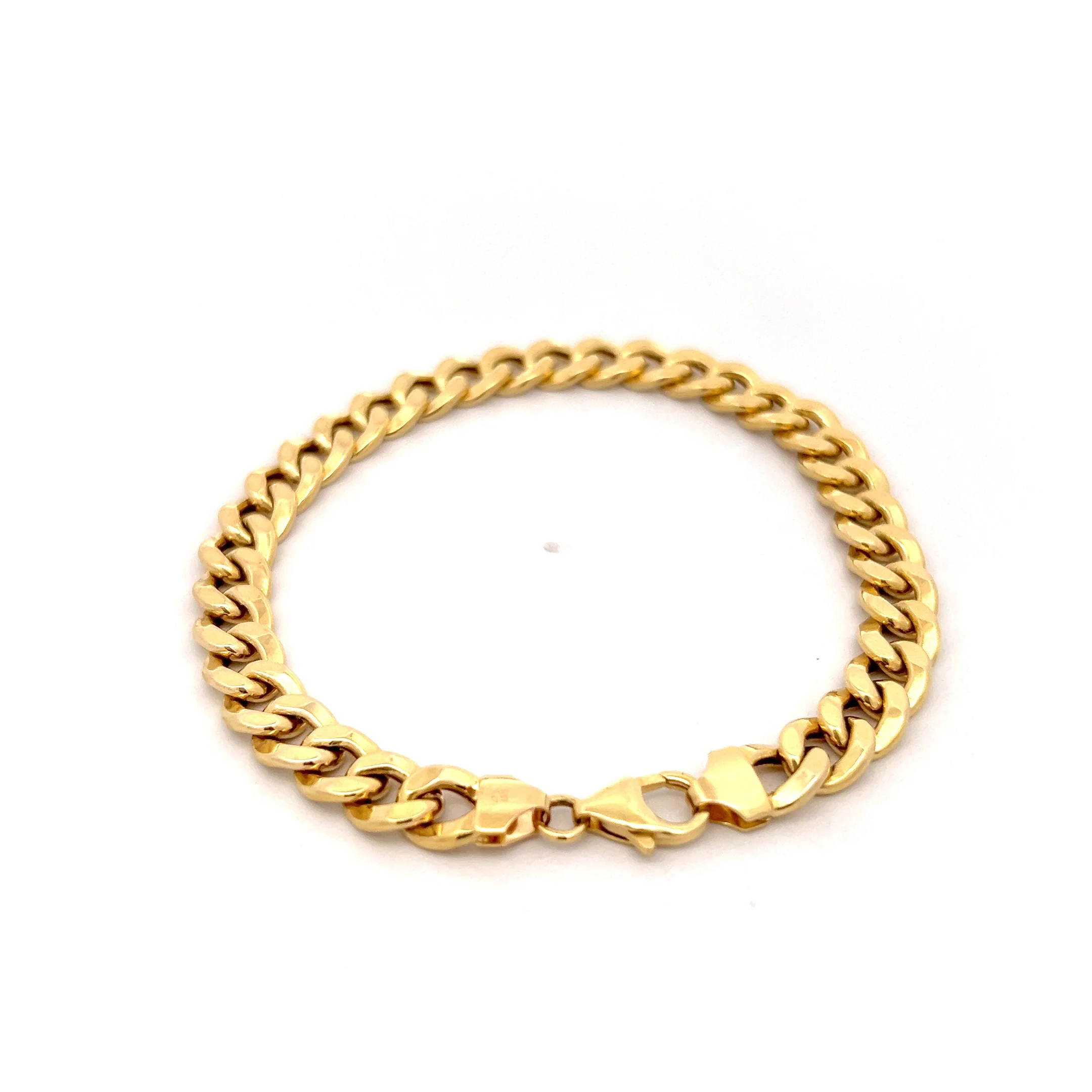 Curb Link Chain Bracelet 14k Yellow Gold - Image 4