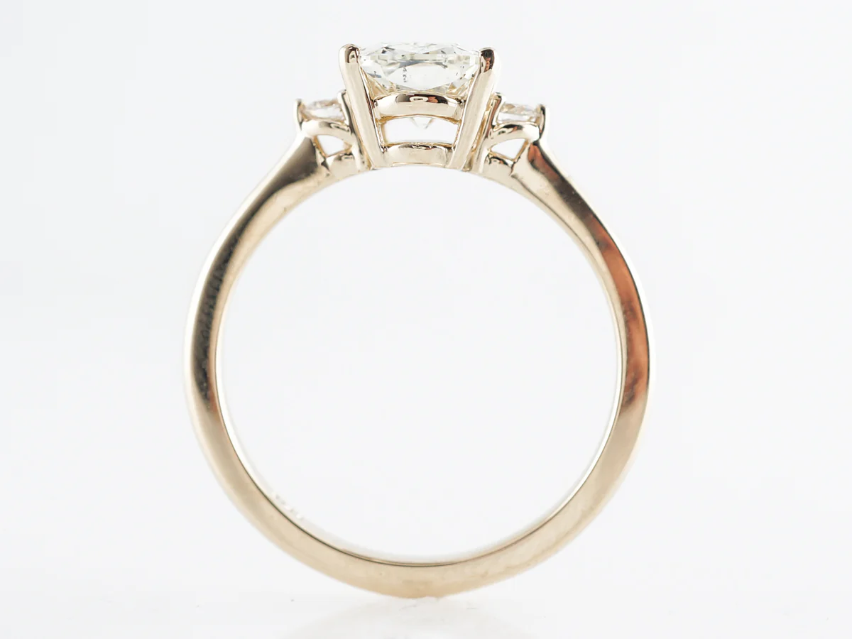 Custom Antique Cushion Cut Diamond Engagement Ring 14k - Image 5