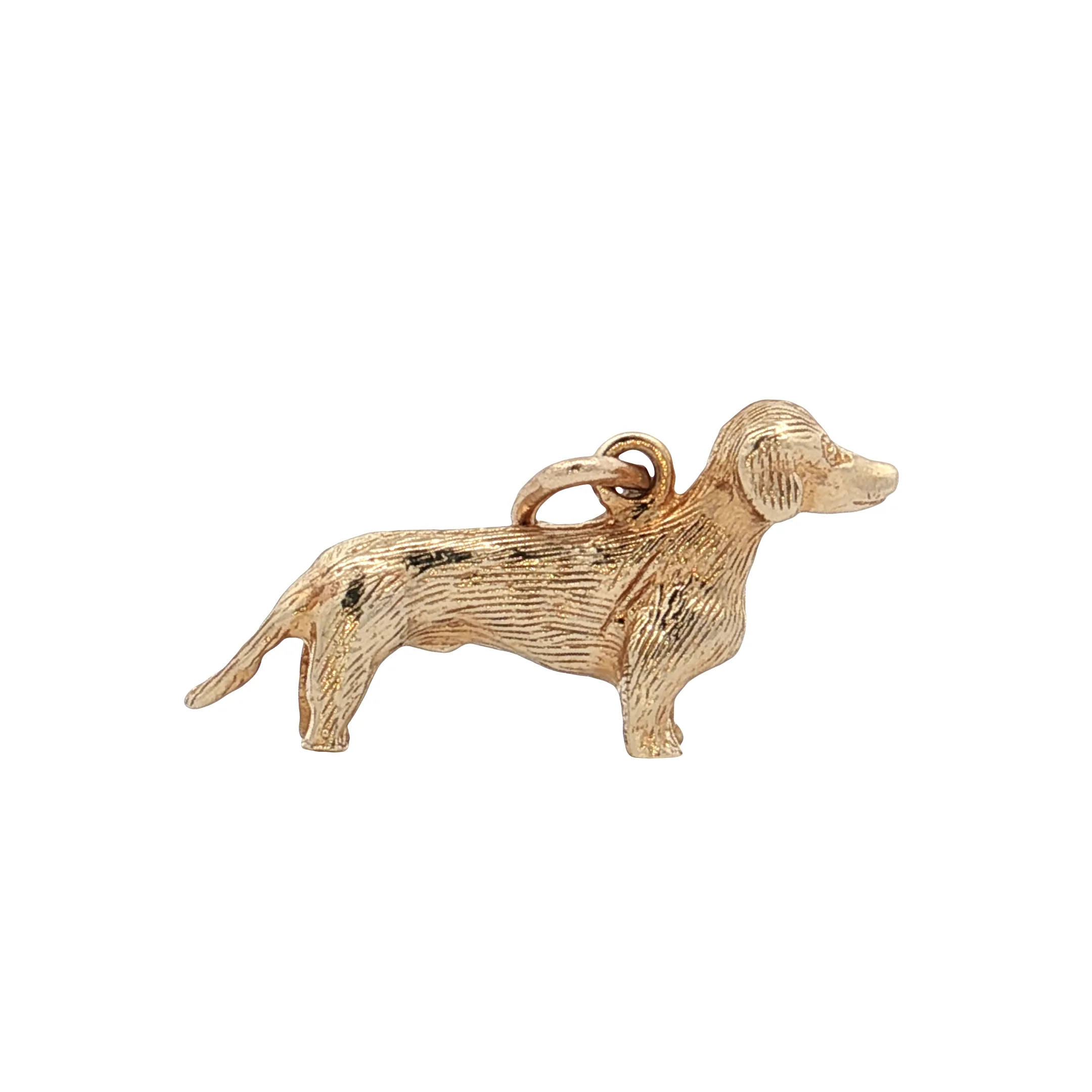 Dachshund Charm in 14k Yellow Gold - Image 2