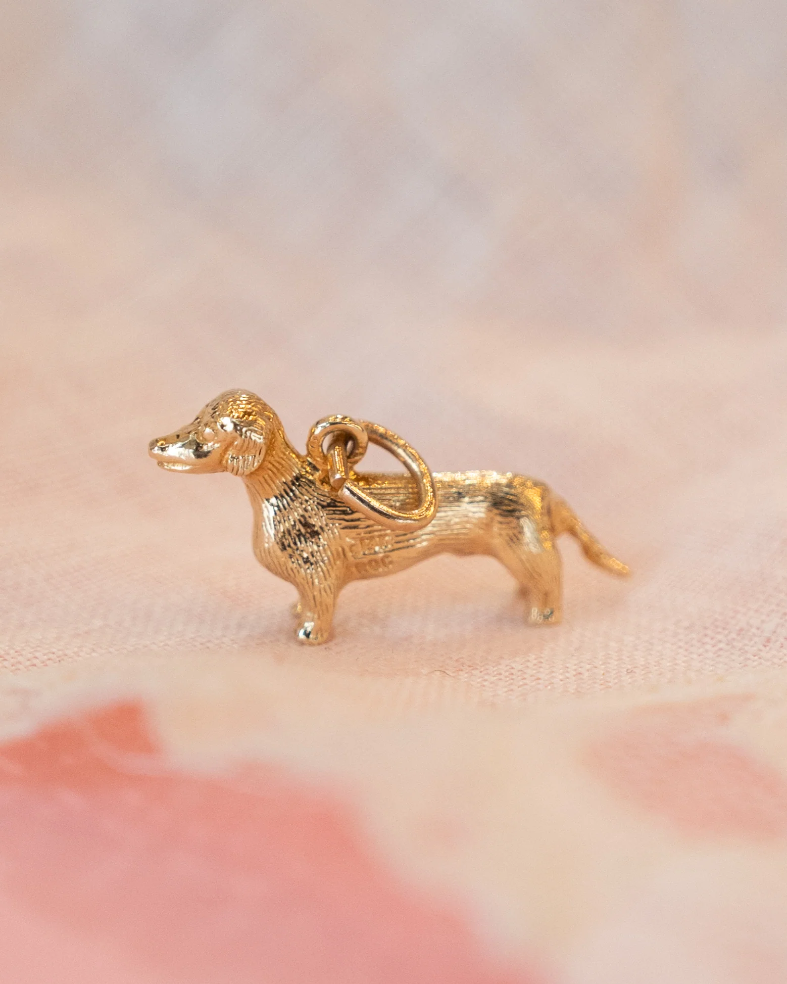 Dachshund Charm in 14k Yellow Gold - Image 5