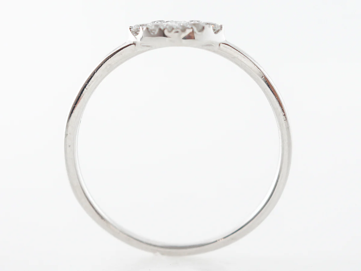 Dainty Diamond Cluster Ring in 18k White Gold - Image 4