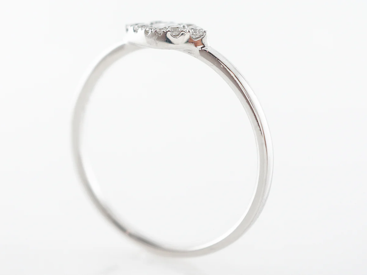 Dainty Diamond Cluster Ring in 18k White Gold - Image 5