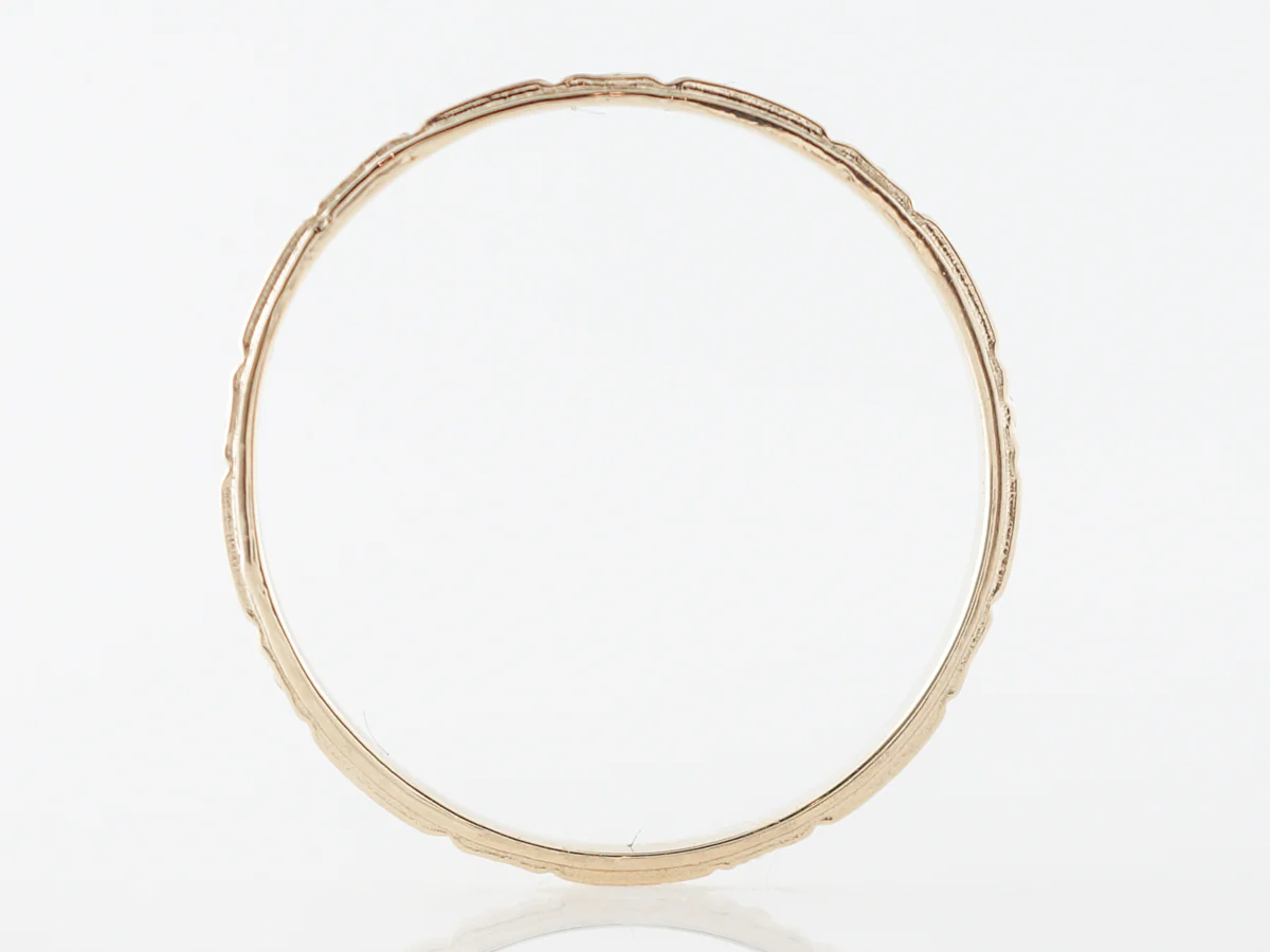 Deco Style Orange Blossom Wedding Band in 14k - Image 2