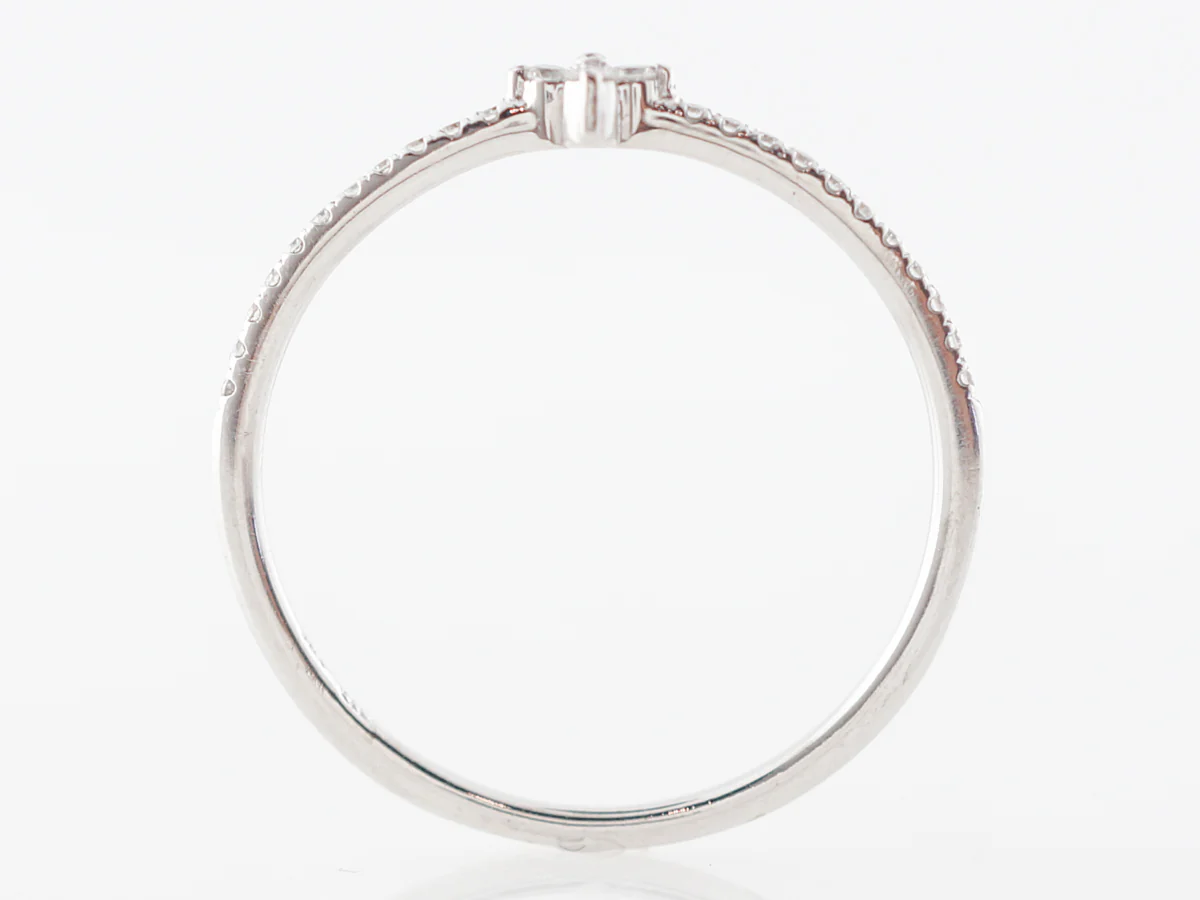 Delicate Diamond Right Hand Ring in White Gold - Image 4