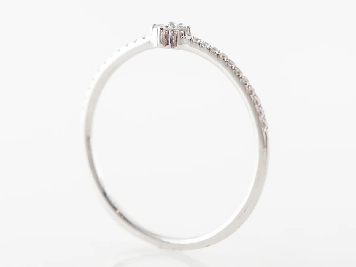 Delicate Diamond Right Hand Ring in White Gold - Image 5