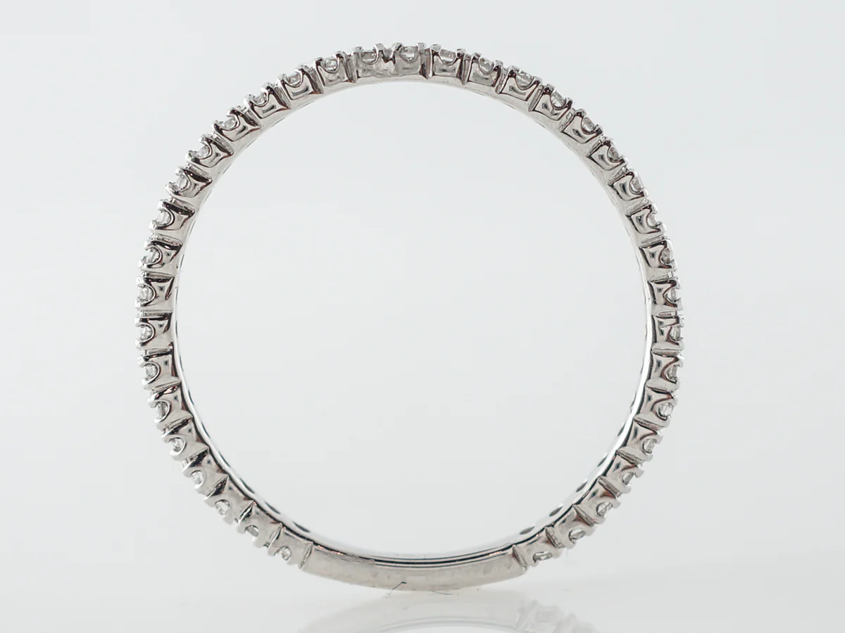 Delicate Diamond Wedding Band in 14k White Gold - Image 4
