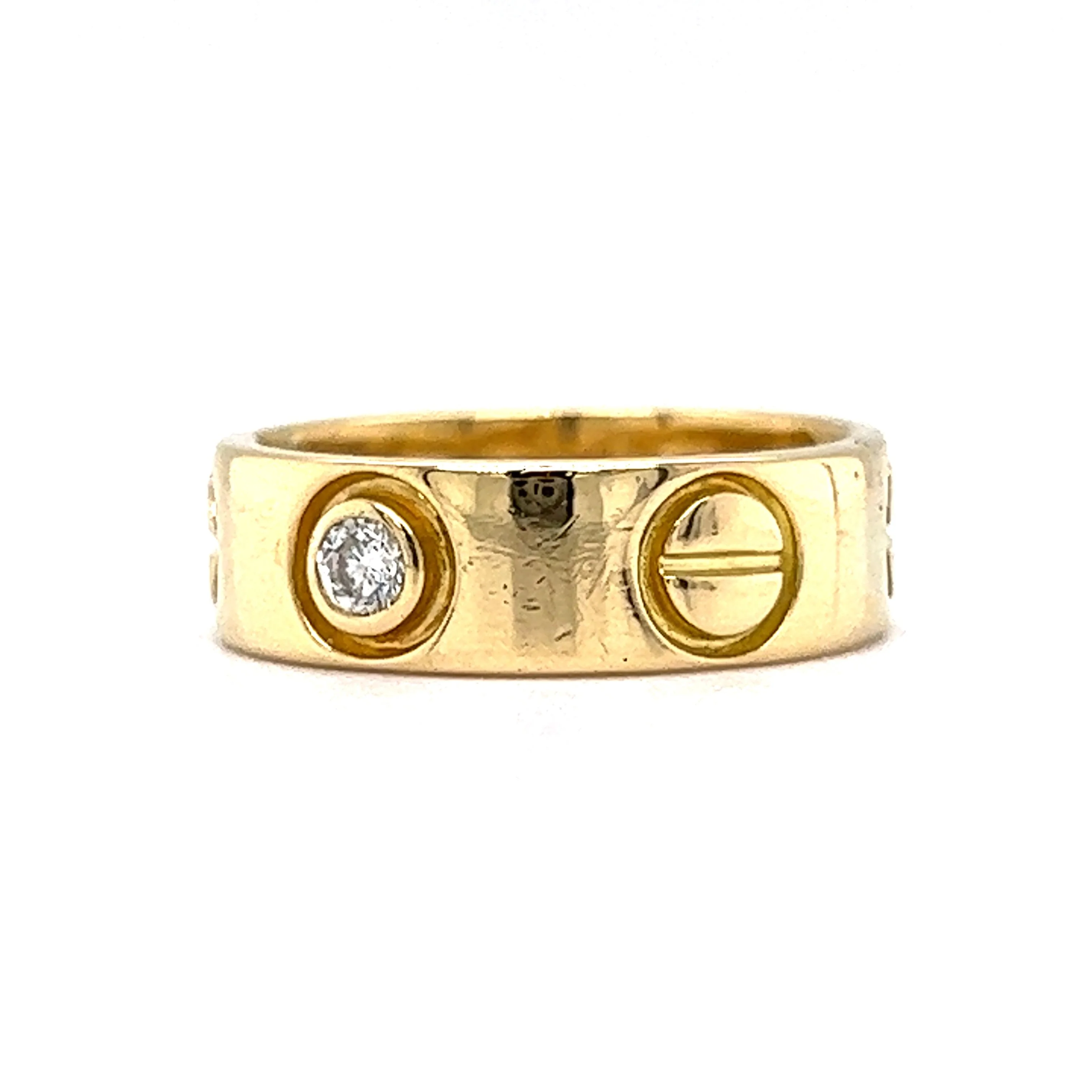 Diamond Accented Love Style Ring in 14k Yellow gold - Image 2