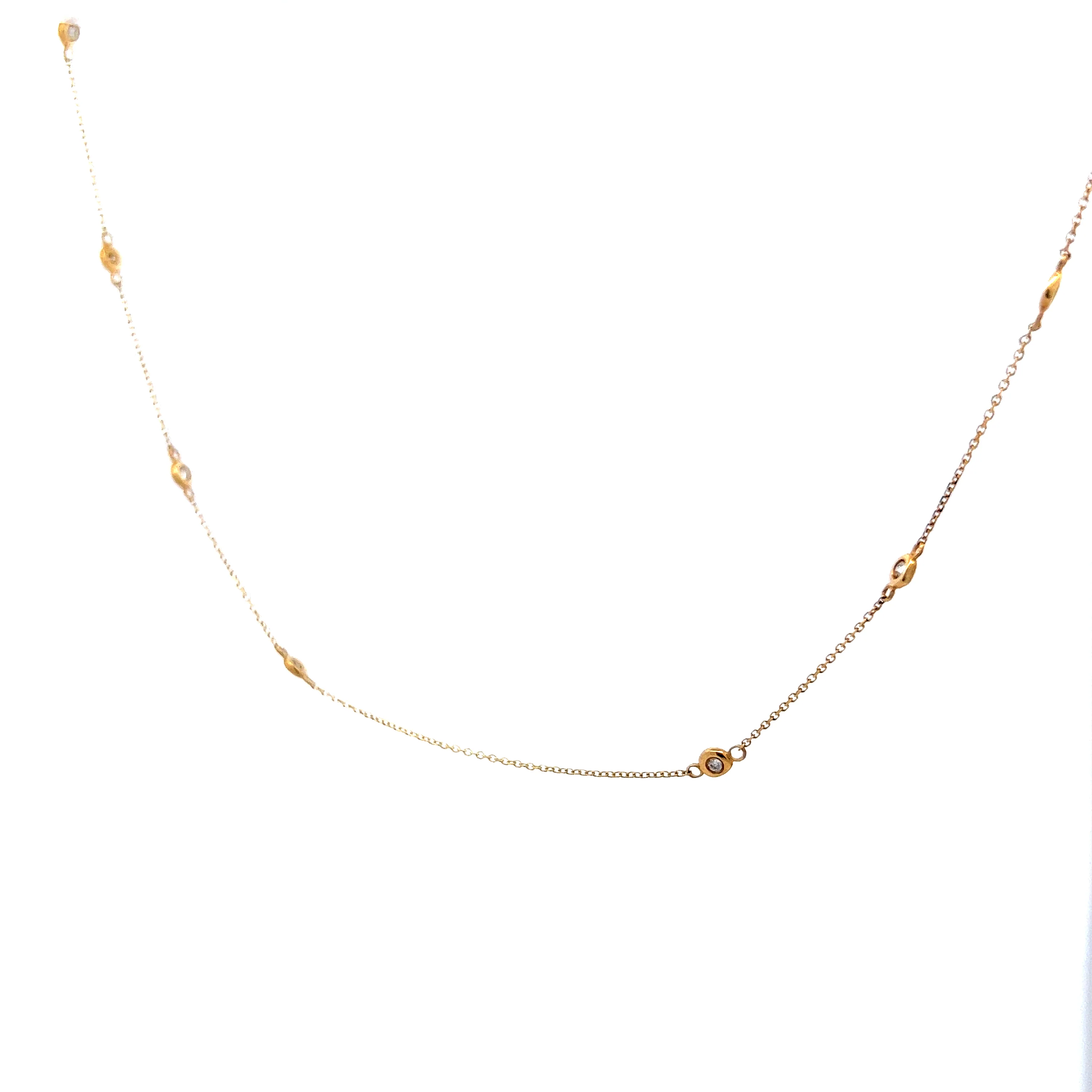 Diamond By The Yard Necklace in 14k Yellow Gold - Image 2