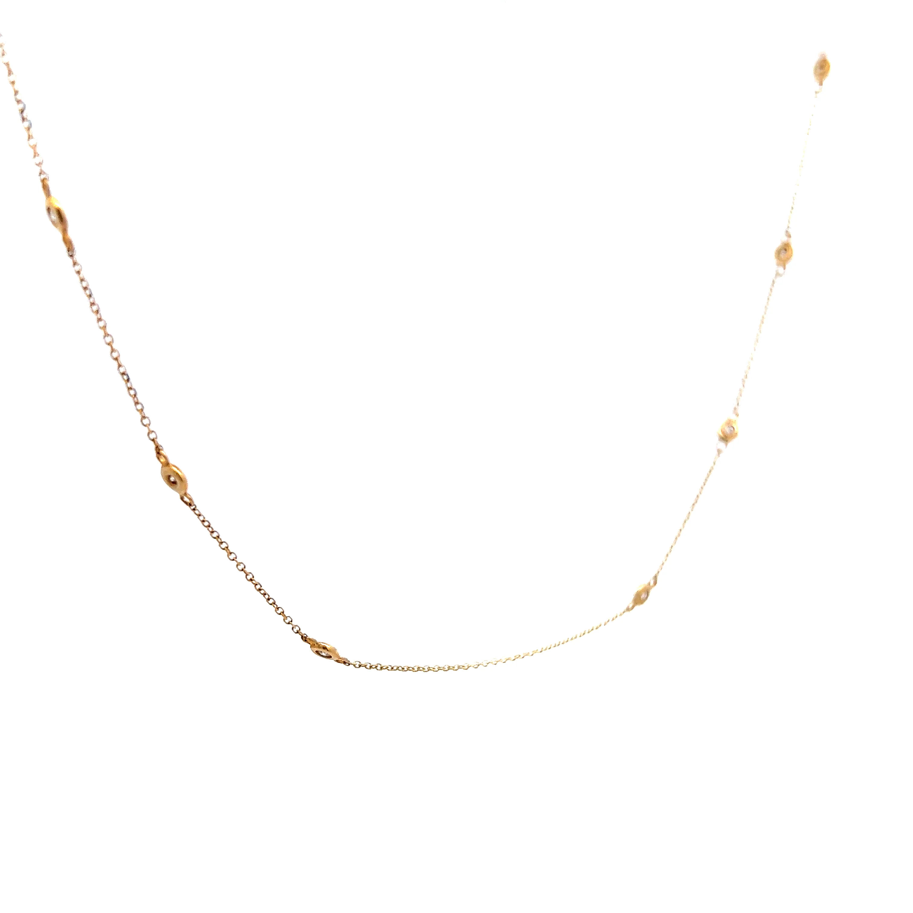 Diamond By The Yard Necklace in 14k Yellow Gold - Image 3