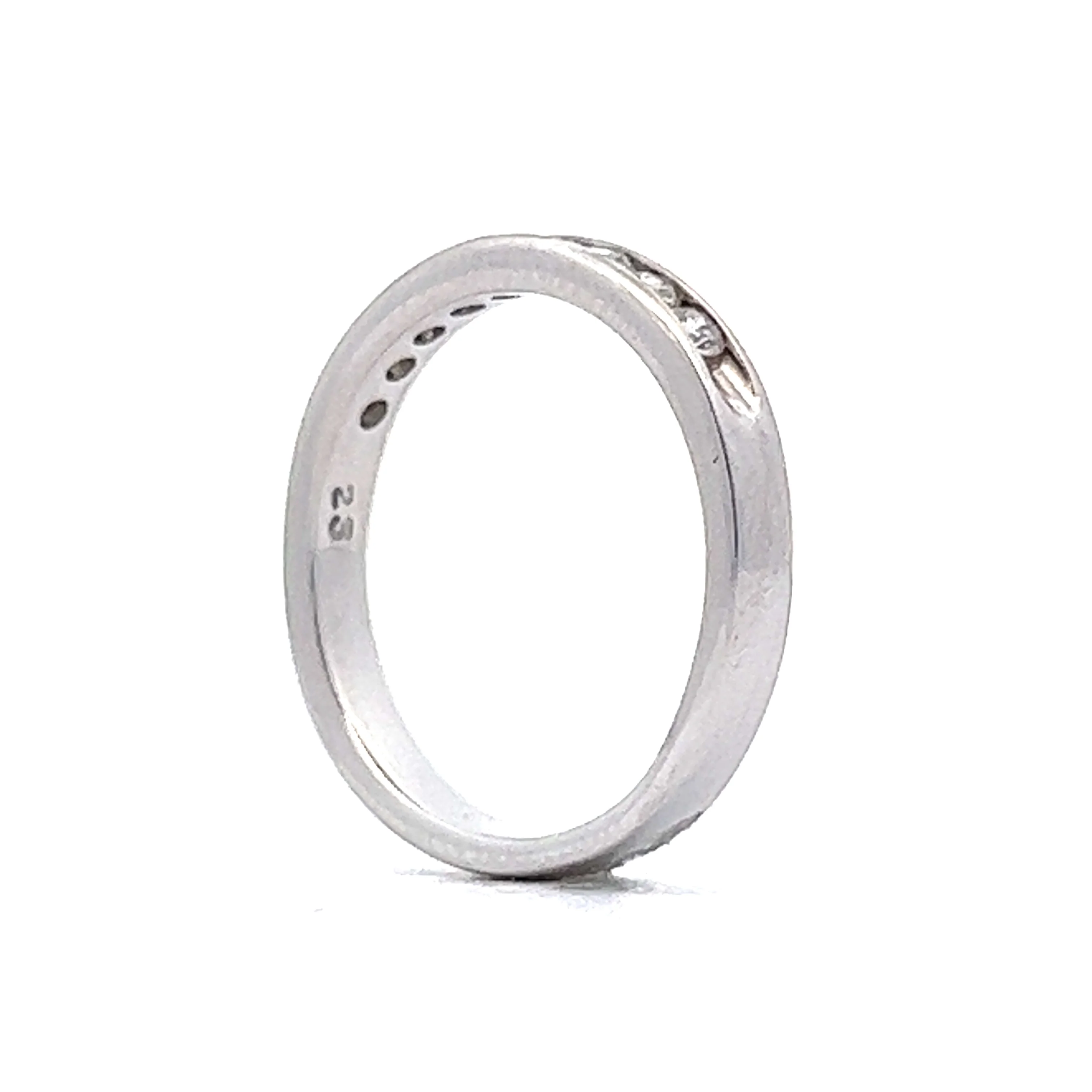 Channel Set Diamond Wedding Band in 14k White Gold - Image 5