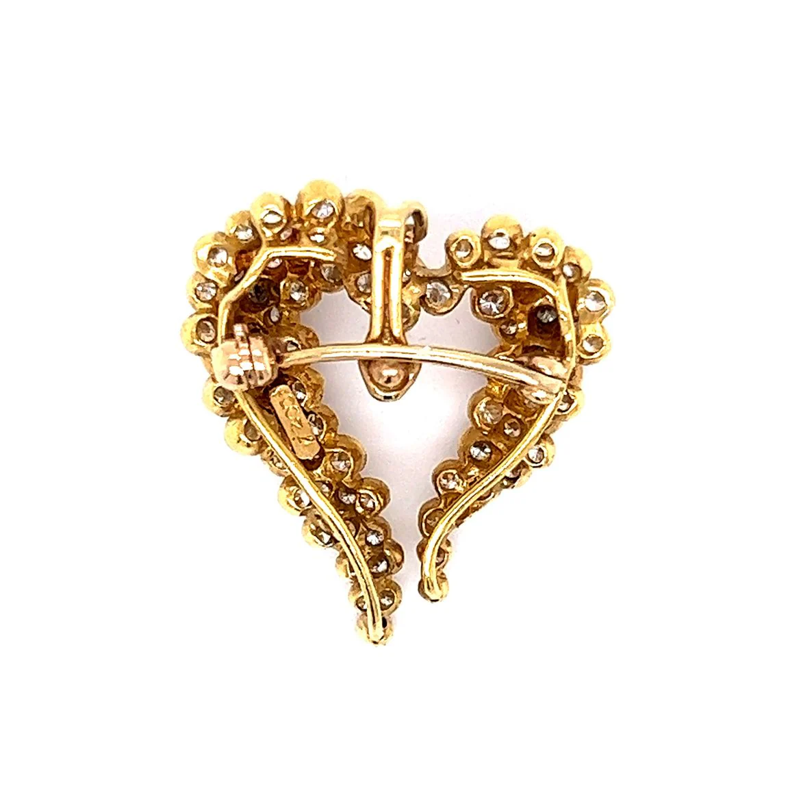 Diamond Cluster Pin & Pendant in 18k Yellow Gold - Image 2