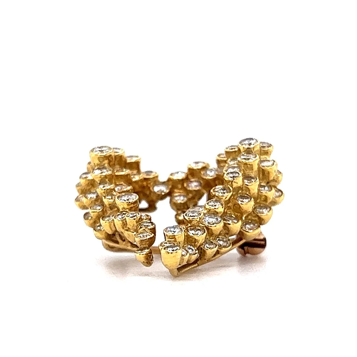 Diamond Cluster Pin & Pendant in 18k Yellow Gold - Image 3