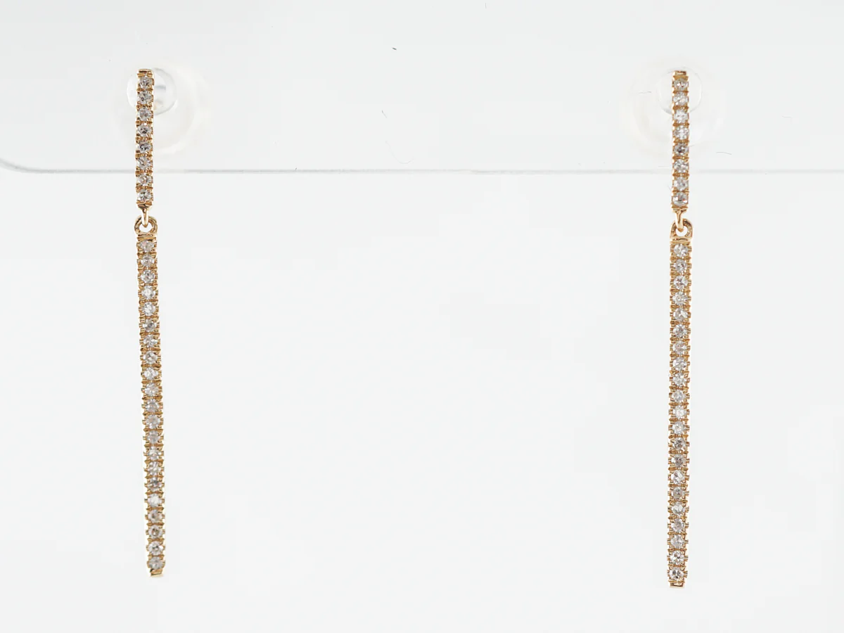 Diamond Dangle Earrings in 18k Yellow Gold